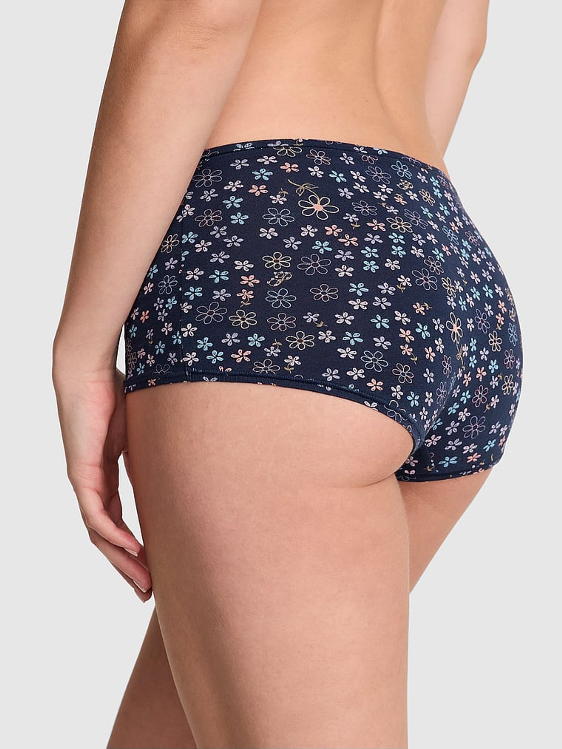 Midnight Navy Blue Cotton Boyshort Knickers - Image 2 of 3
