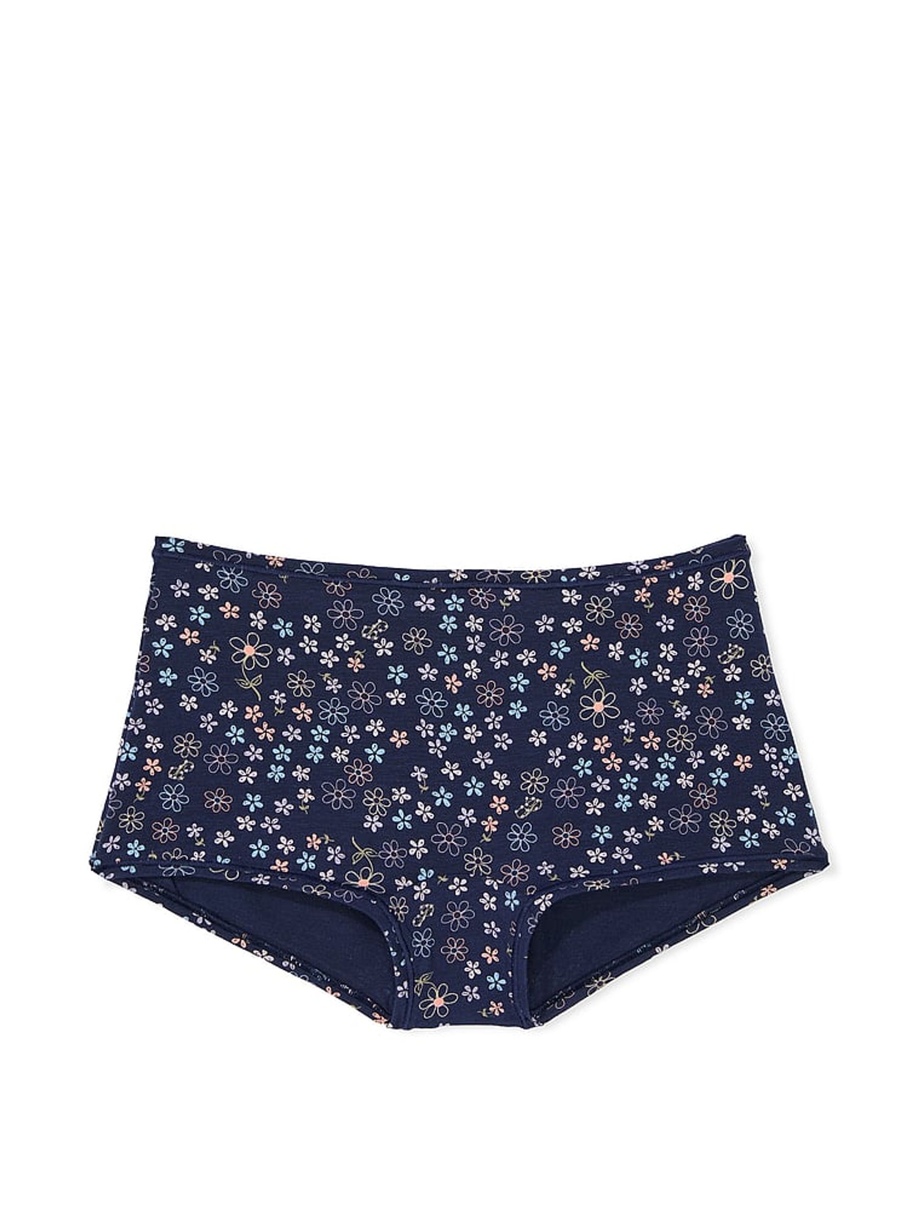Midnight Navy Blue Cotton Boyshort Knickers - Image 3 of 3