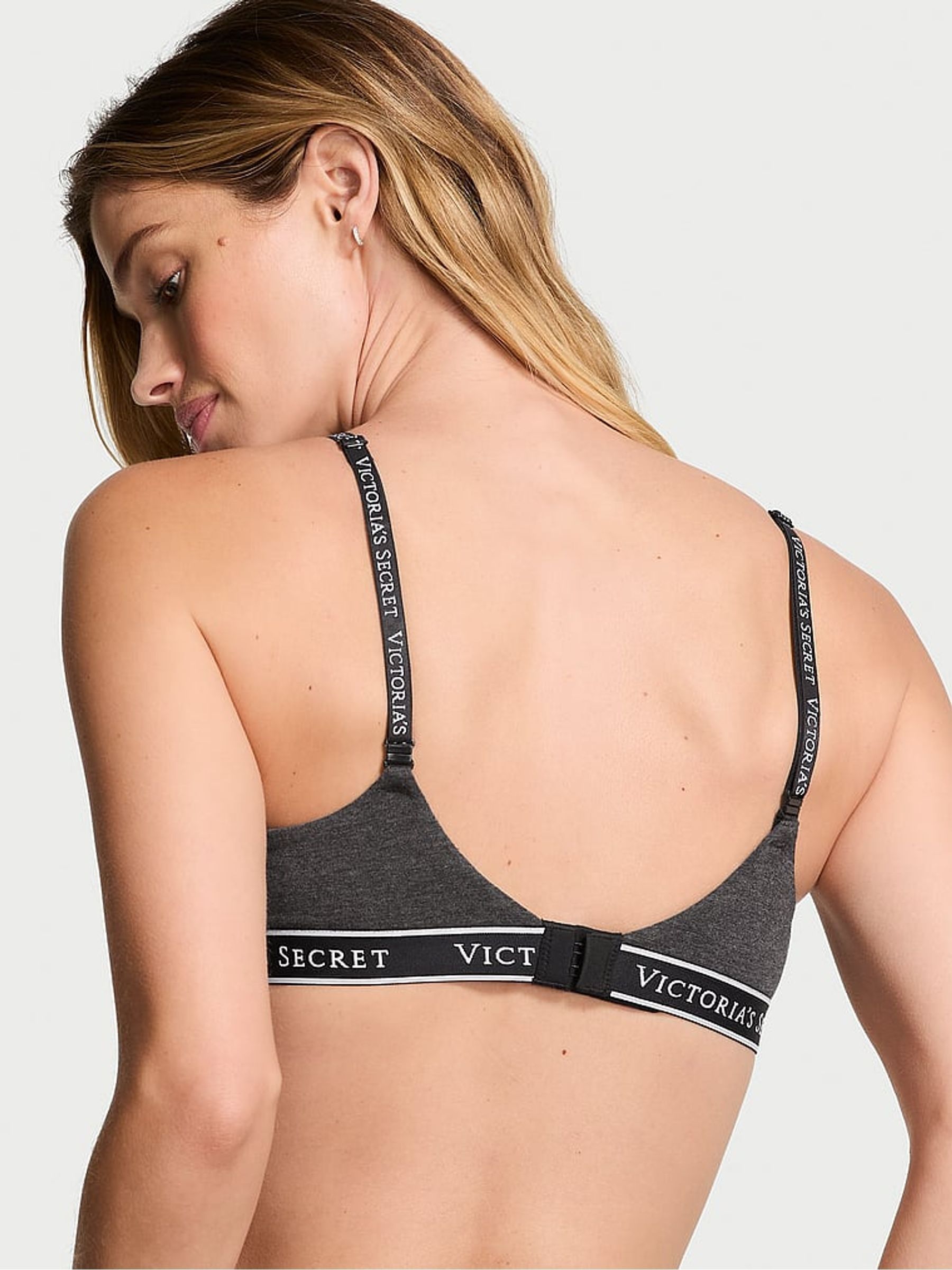 Charcoal Heather Grey Demi Lightly Lined Bra - Image 2 of 3