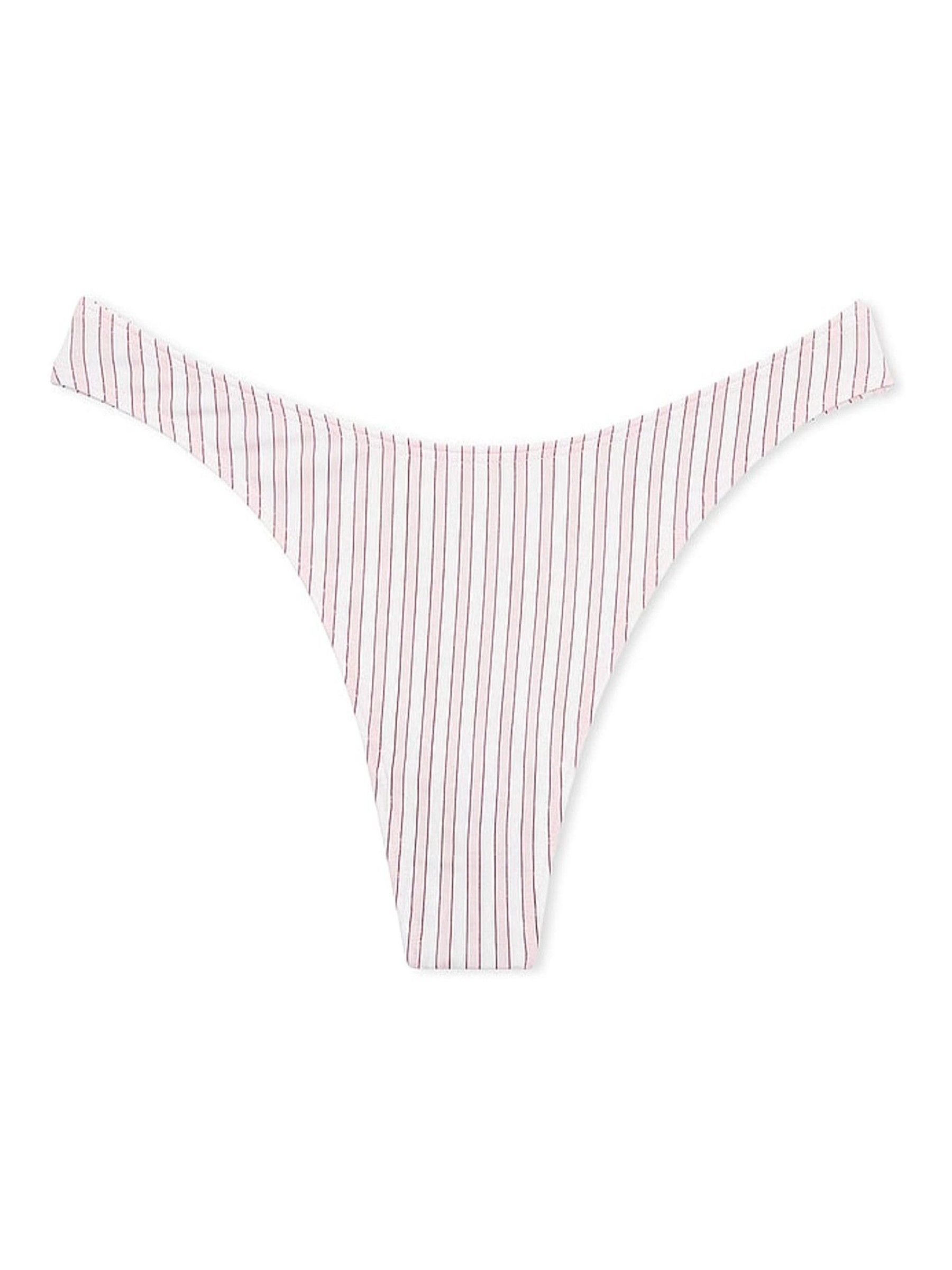 Purest Pink Stripe Thong Knickers - Image 3 of 3