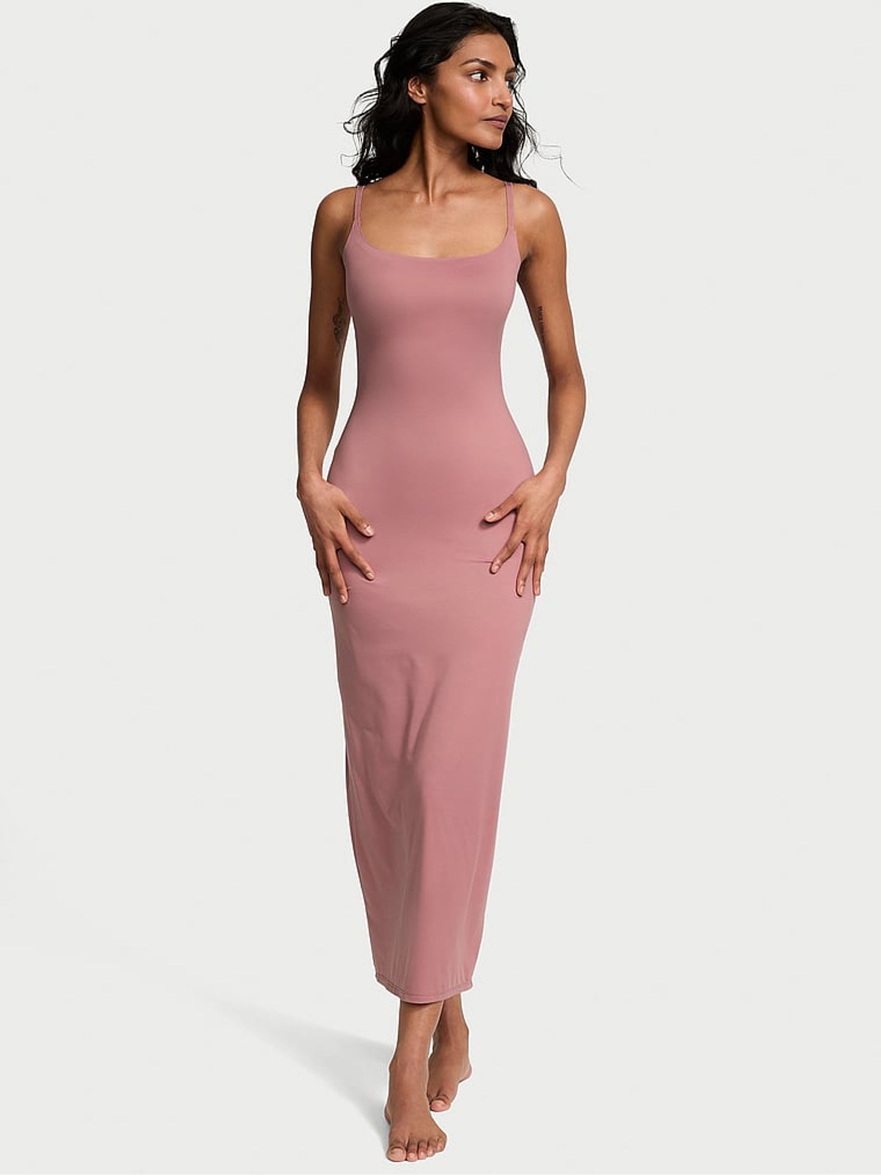 Nostalgia Rose Pink Maxi Feathersoft Essentials Slip Dress - Image 1 of 2
