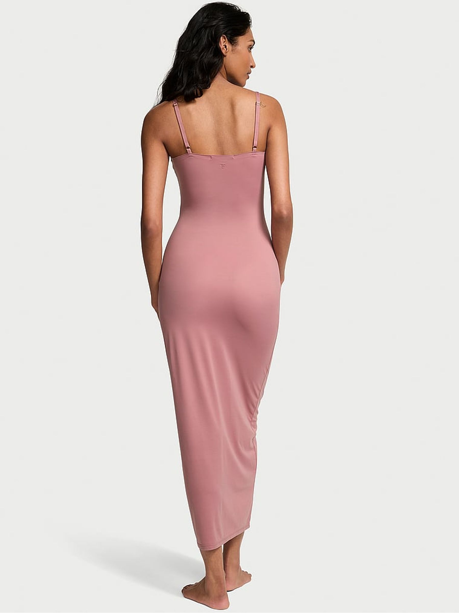 Nostalgia Rose Pink Maxi Feathersoft Essentials Slip Dress - Image 2 of 2