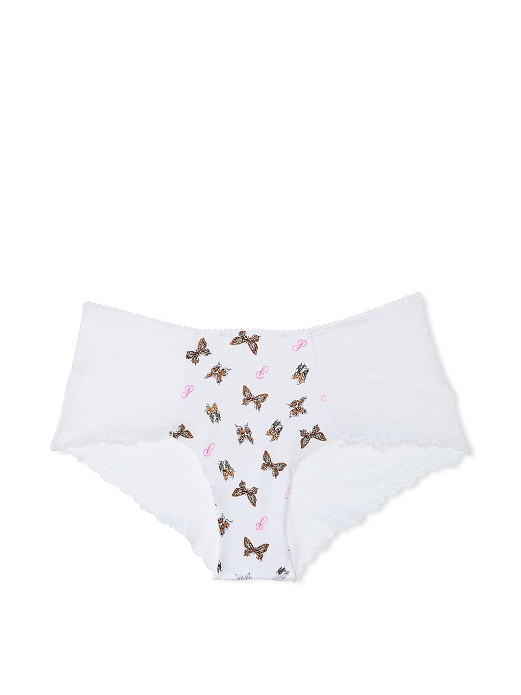 White Floral Lace Cheeky Knickers - Image 3 of 3