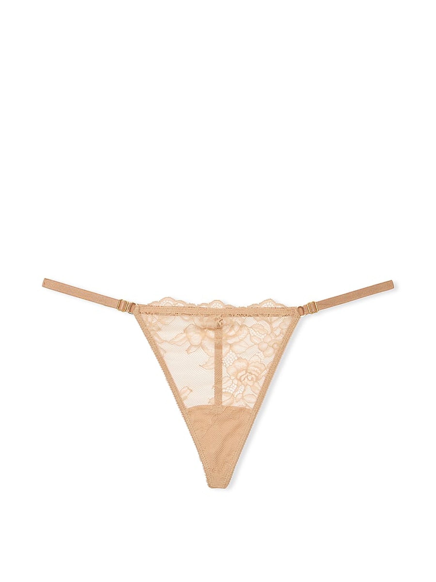 Praline Nude G String Rose Lace Knickers - Image 3 of 3