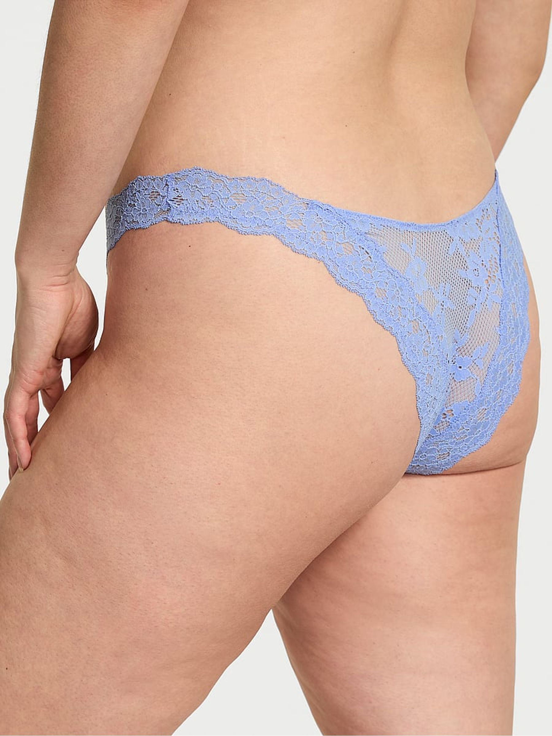 Blue Cameo Brazilian Lace Knickers - Image 2 of 2