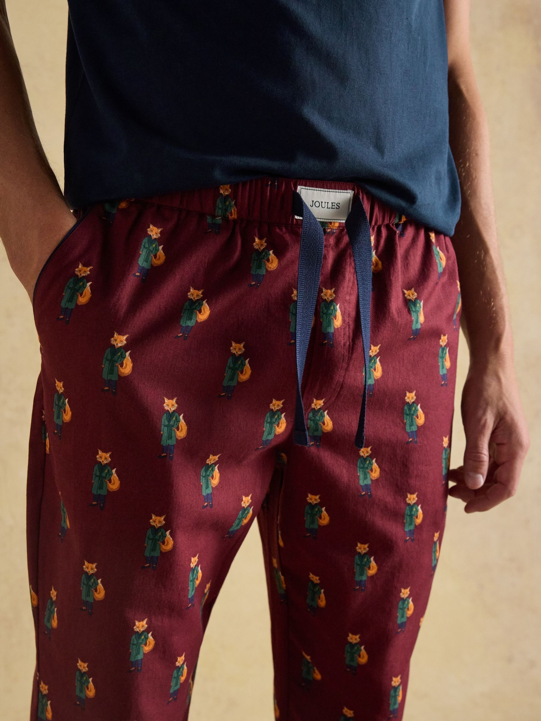 Dozer Burgundy Red Pyjama Bottoms - Image 4 of 8