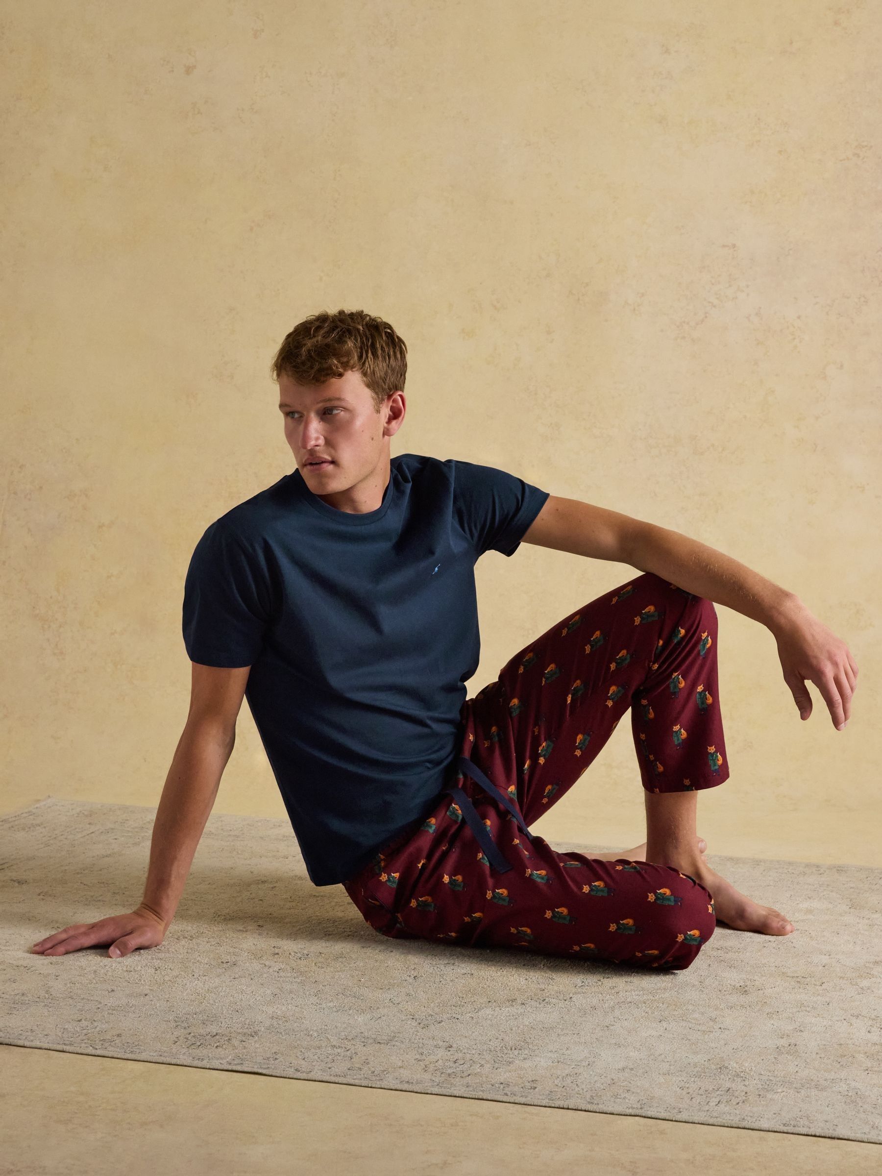 Dozer Burgundy Red Pyjama Bottoms - Image 6 of 8