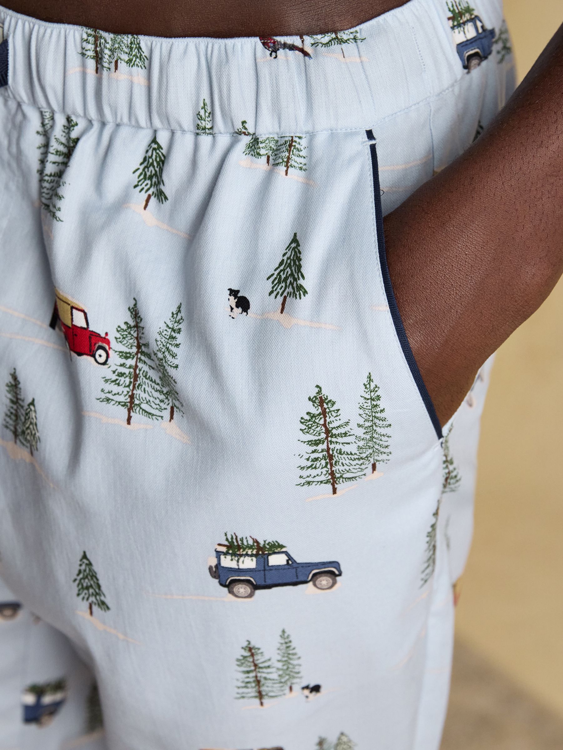 Dozer Light Blue Pyjama Bottoms - Image 4 of 5