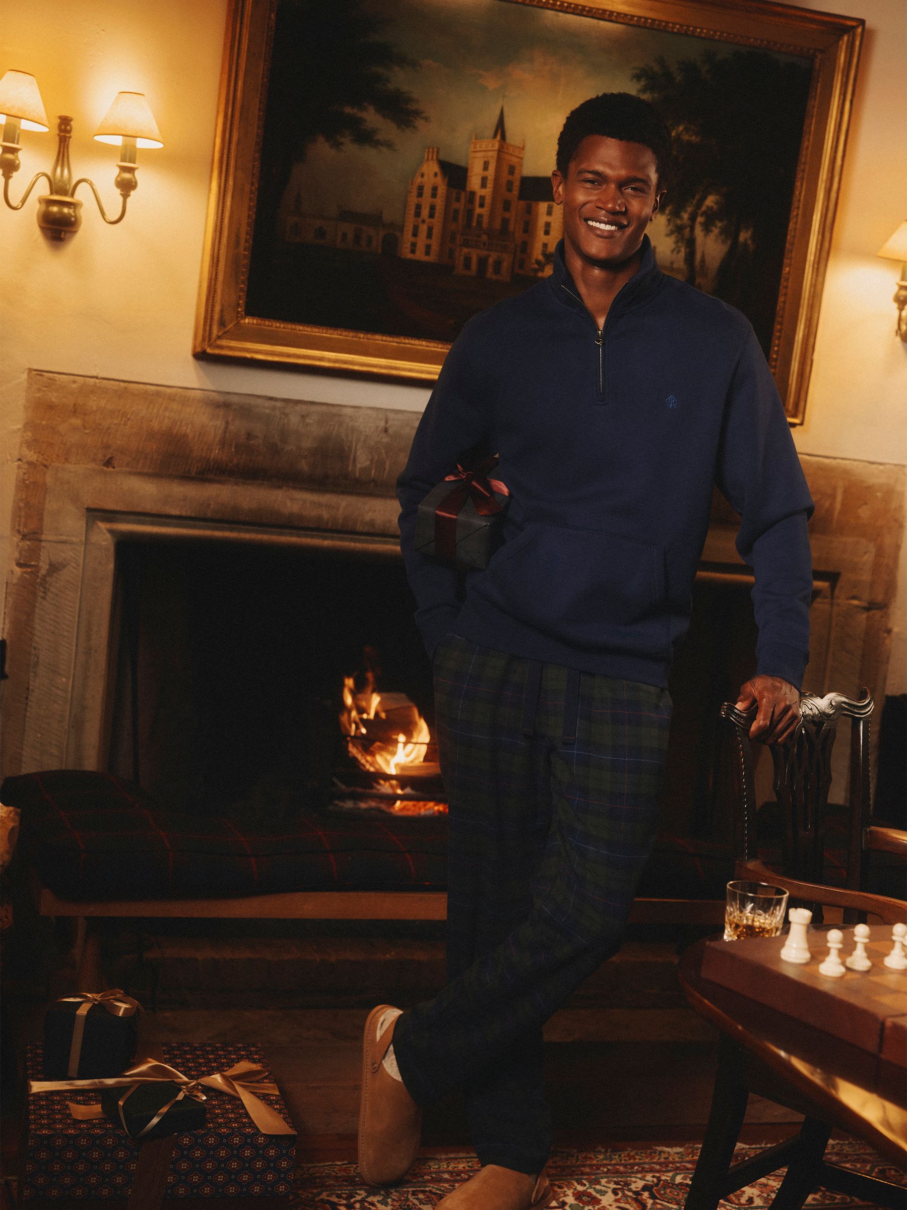 Dozer Check Green & Navy Pyjama Bottoms - Image 2 of 10