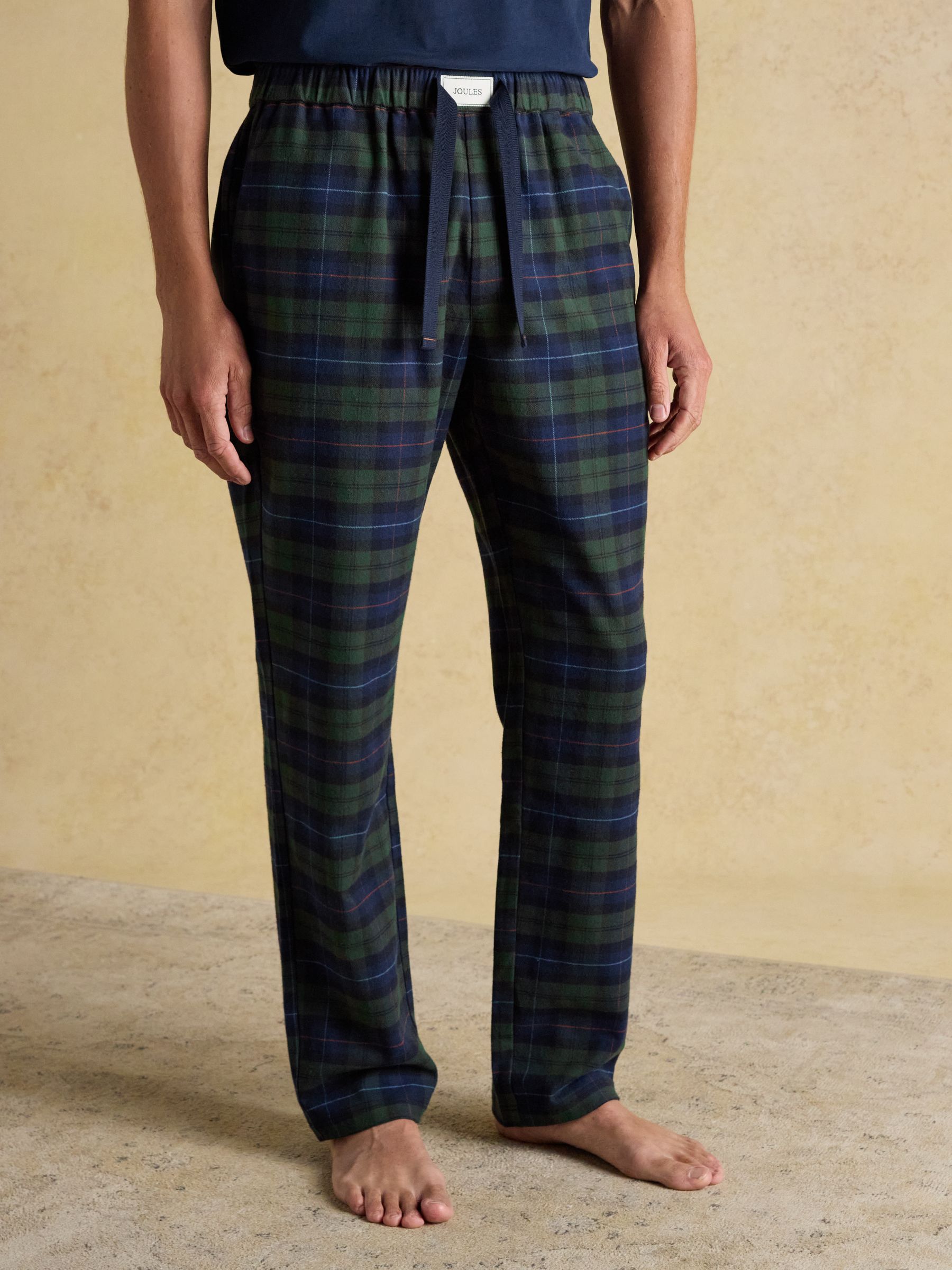Dozer Check Green & Navy Pyjama Bottoms - Image 3 of 10