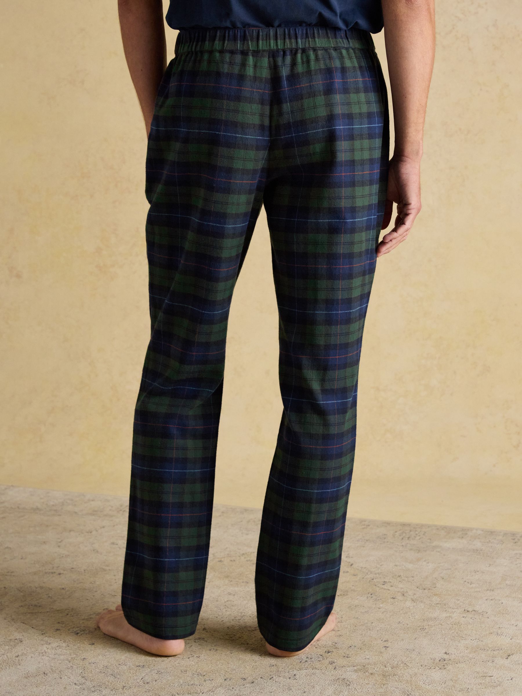 Dozer Check Green & Navy Pyjama Bottoms - Image 4 of 10