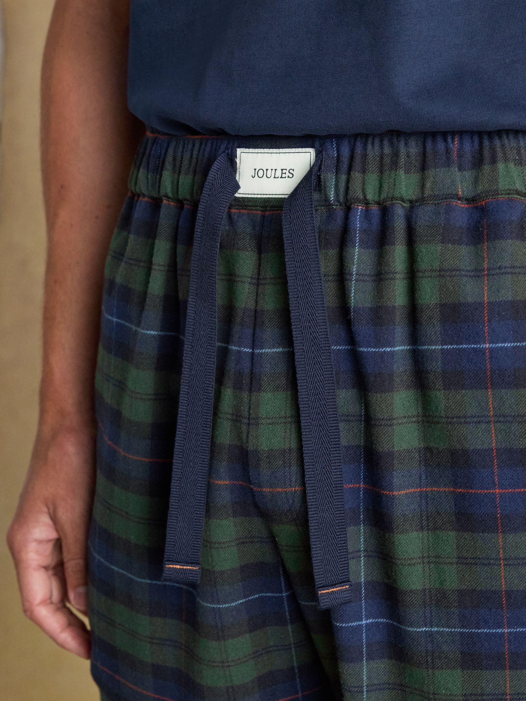 Dozer Check Green & Navy Pyjama Bottoms - Image 5 of 10