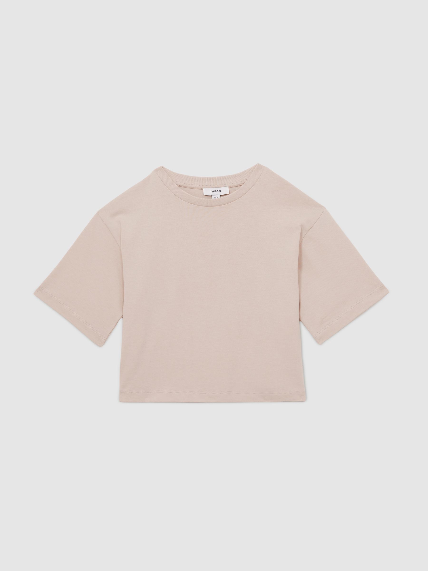 9-13 yrs Oversized Cotton Crew-Neck T-Shirt in Pink - Image 2 of 4