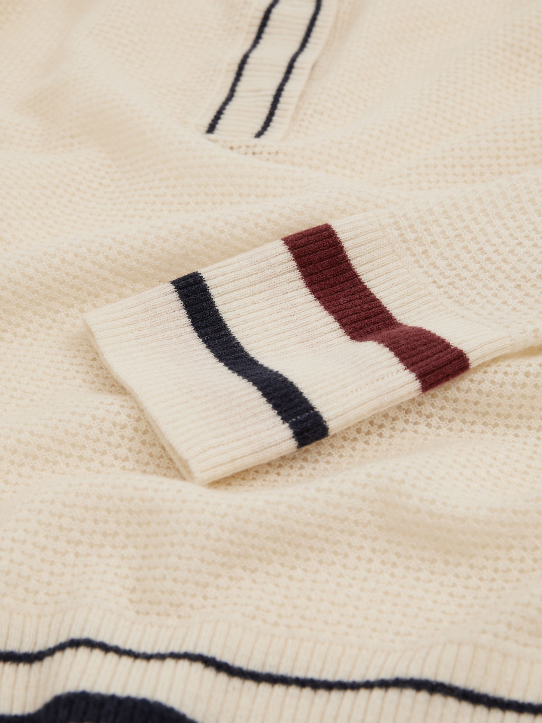Wool-Cashmere Tipped Polo Jumper in Neutral - Image 7 of 7
