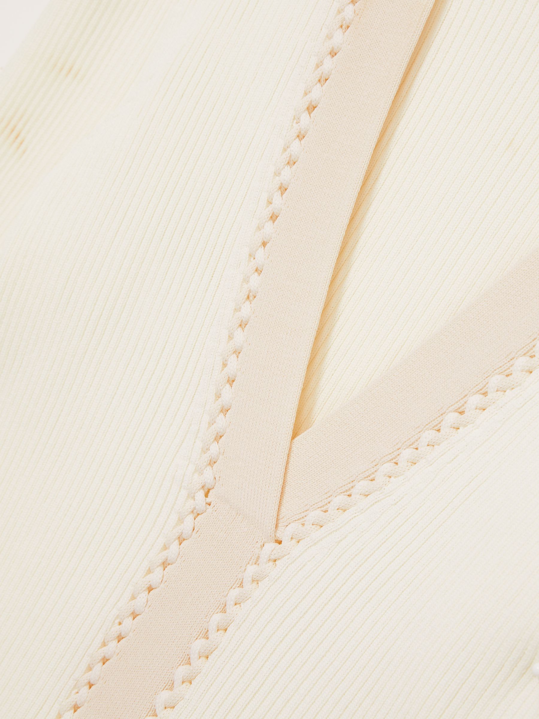 Ribbed Knit Craft Stitch Top in Ivory - Image 5 of 5