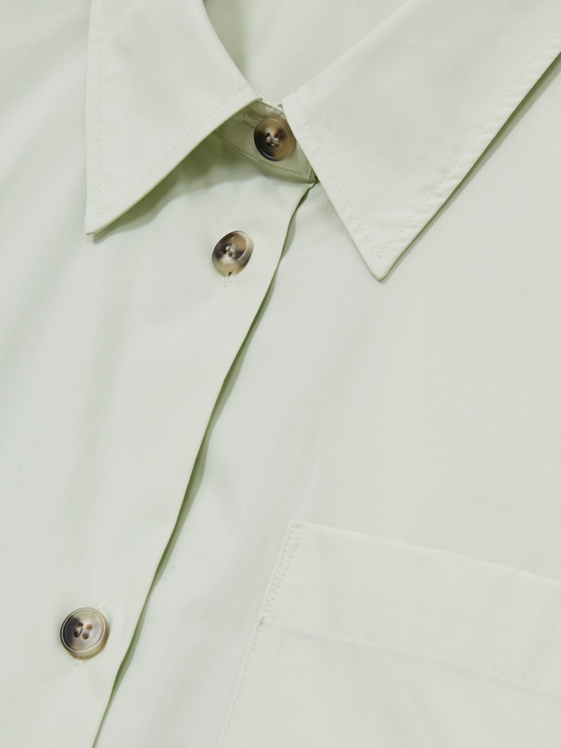 Cotton Short-Sleeve Shirt in Green - image 5