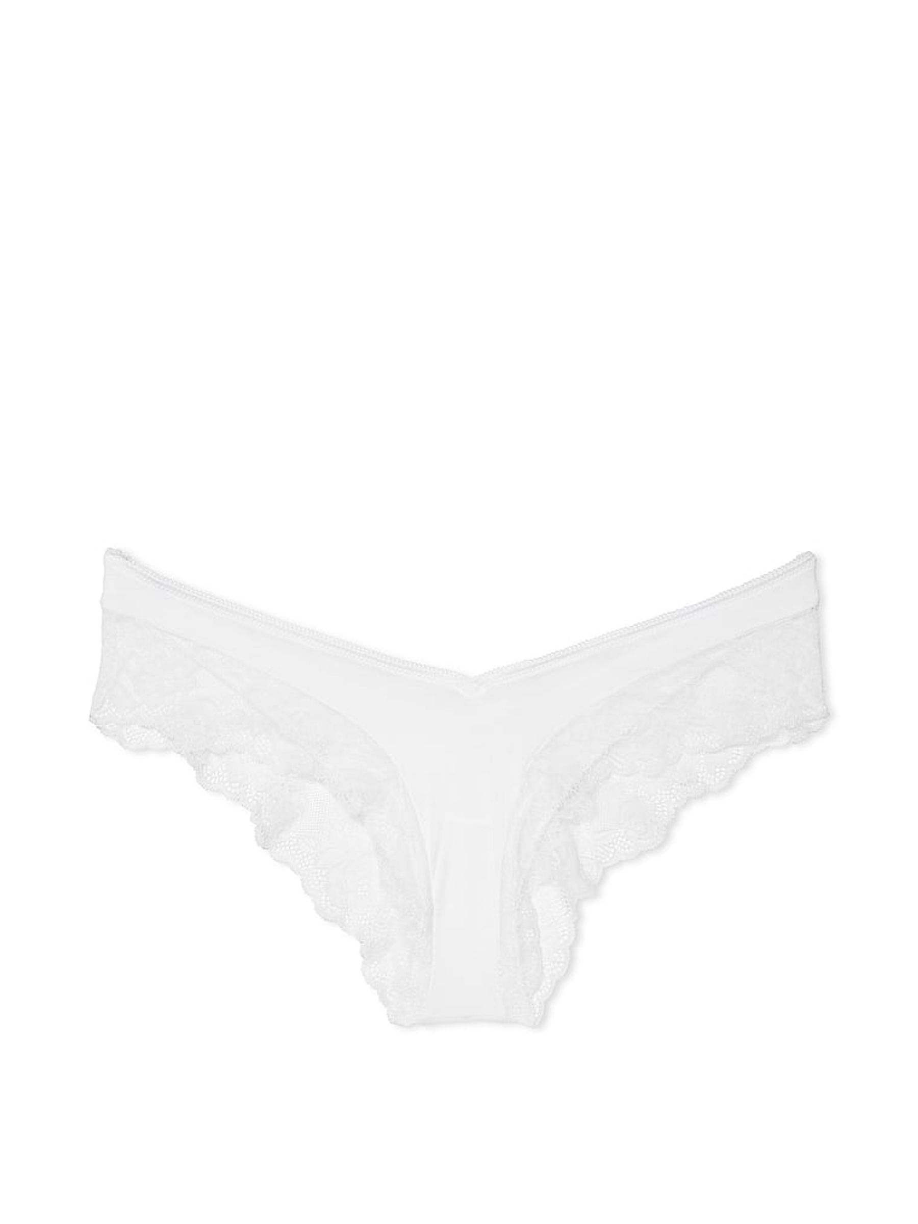 White Cheeky Rose Lace Trim Knickers - Image 3 of 3