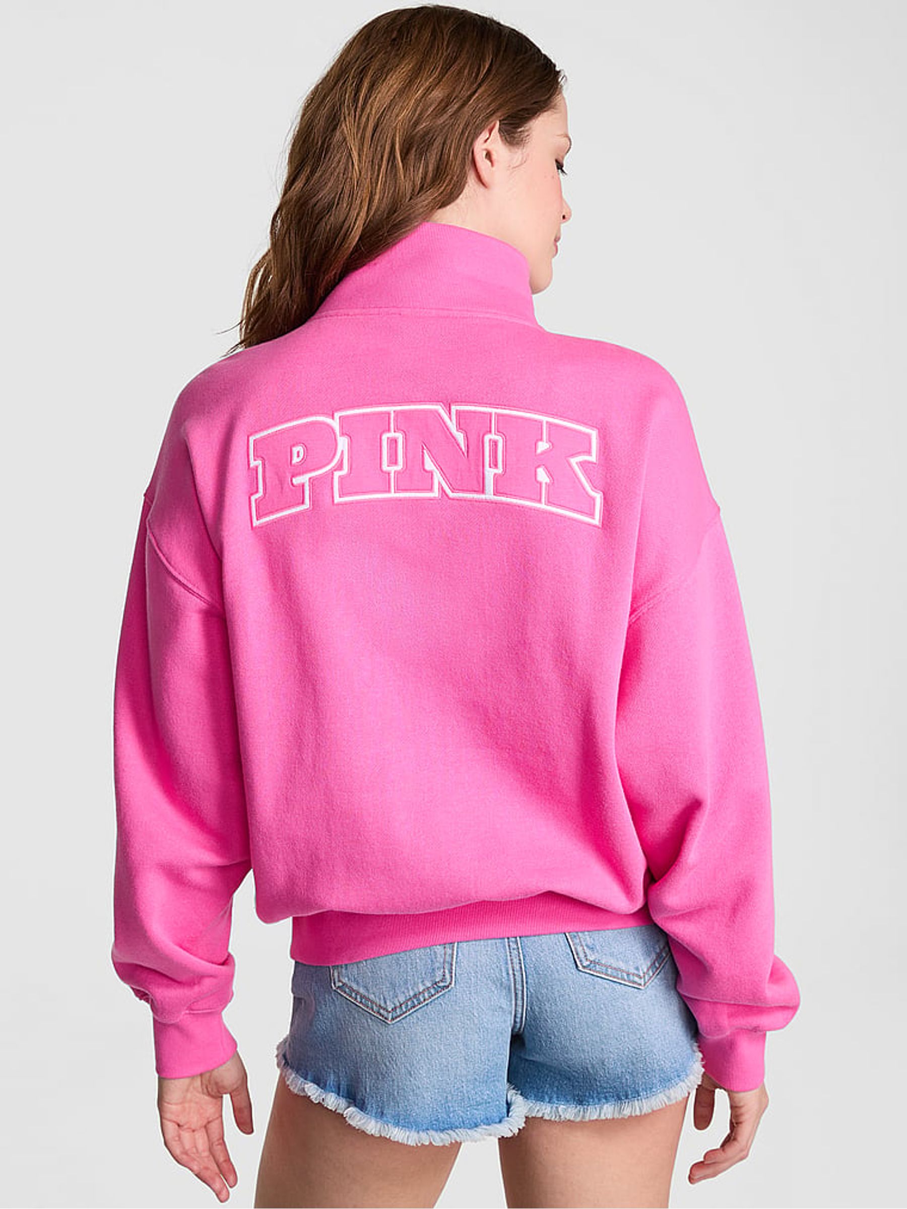 Pink Gossip Half Zip Sweatshirt | Victoria's Secret Ireland
