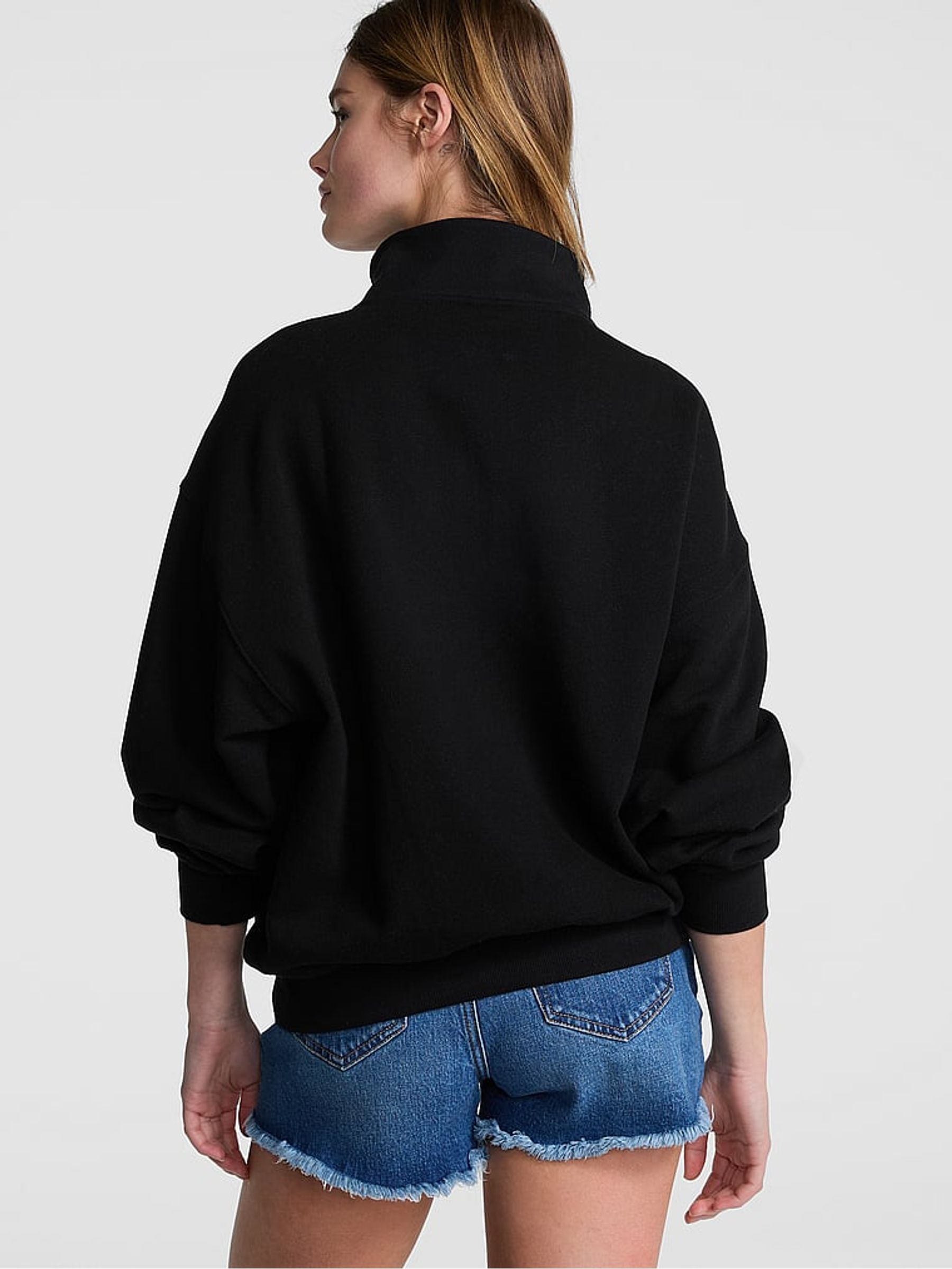 Black Half Zip Sweatshirt - Image 2 of 3