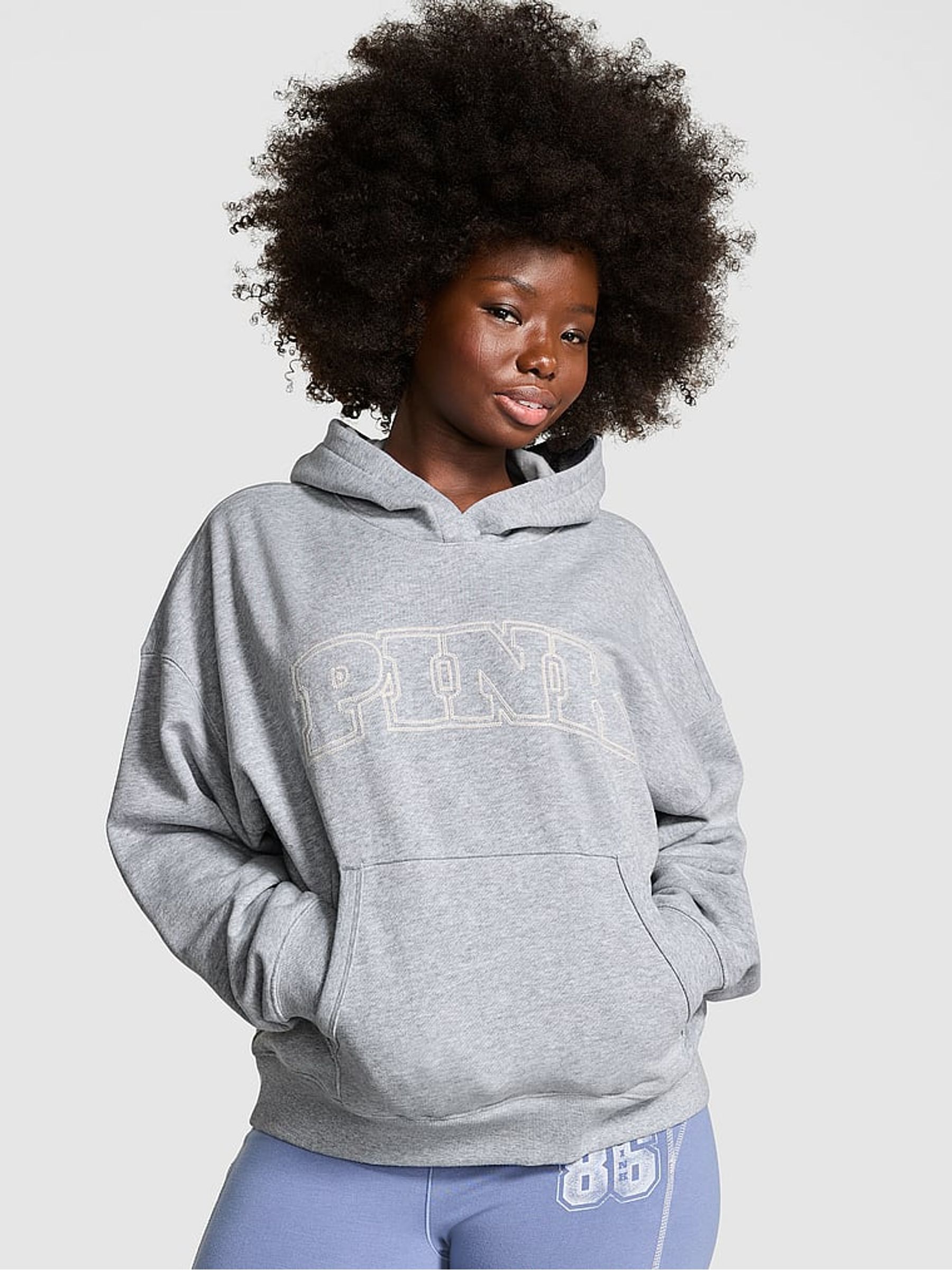 Grey Heather Fleece Hoodie - Image 1 of 3