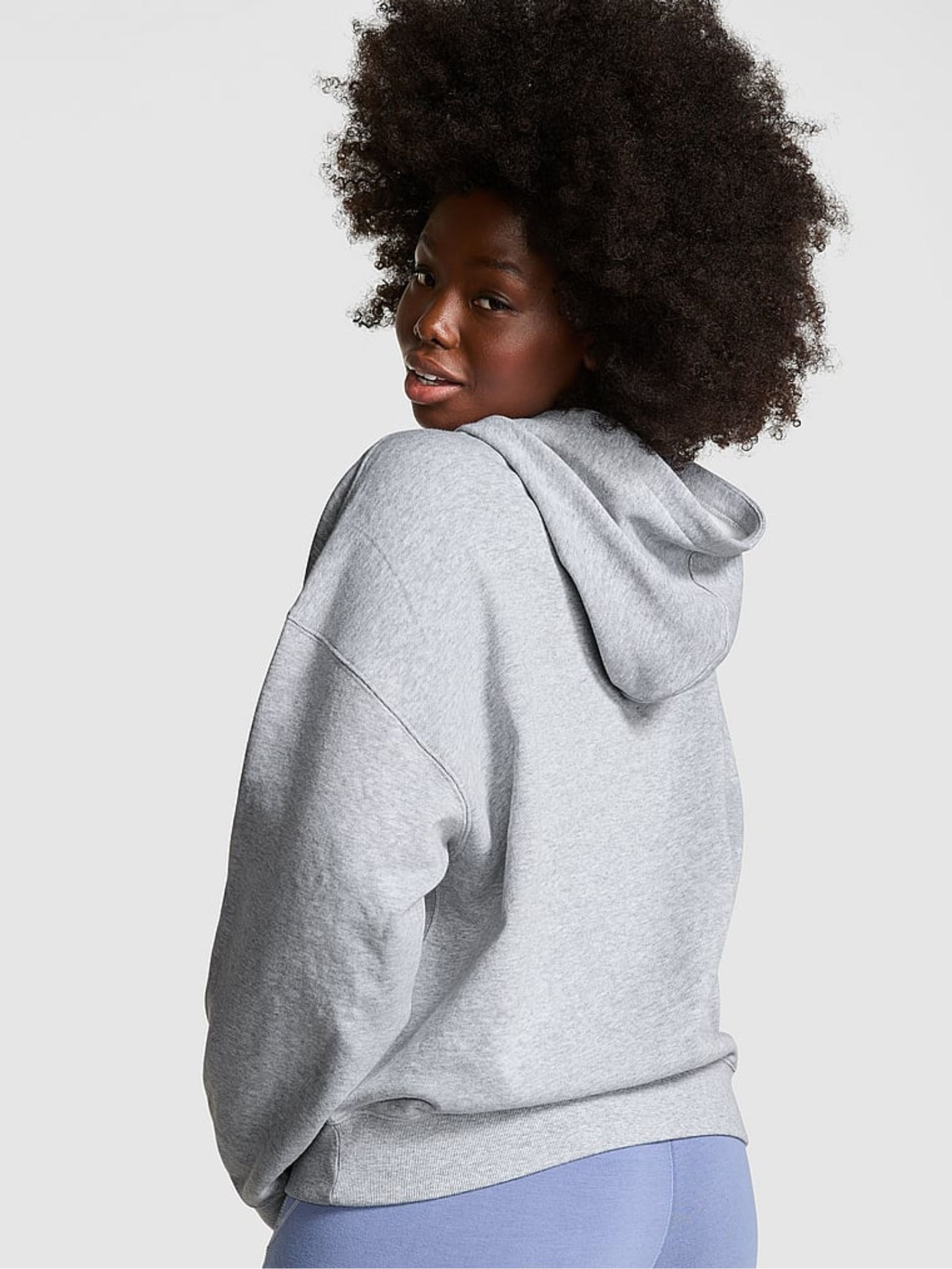 Grey Heather Fleece Hoodie - Image 2 of 3