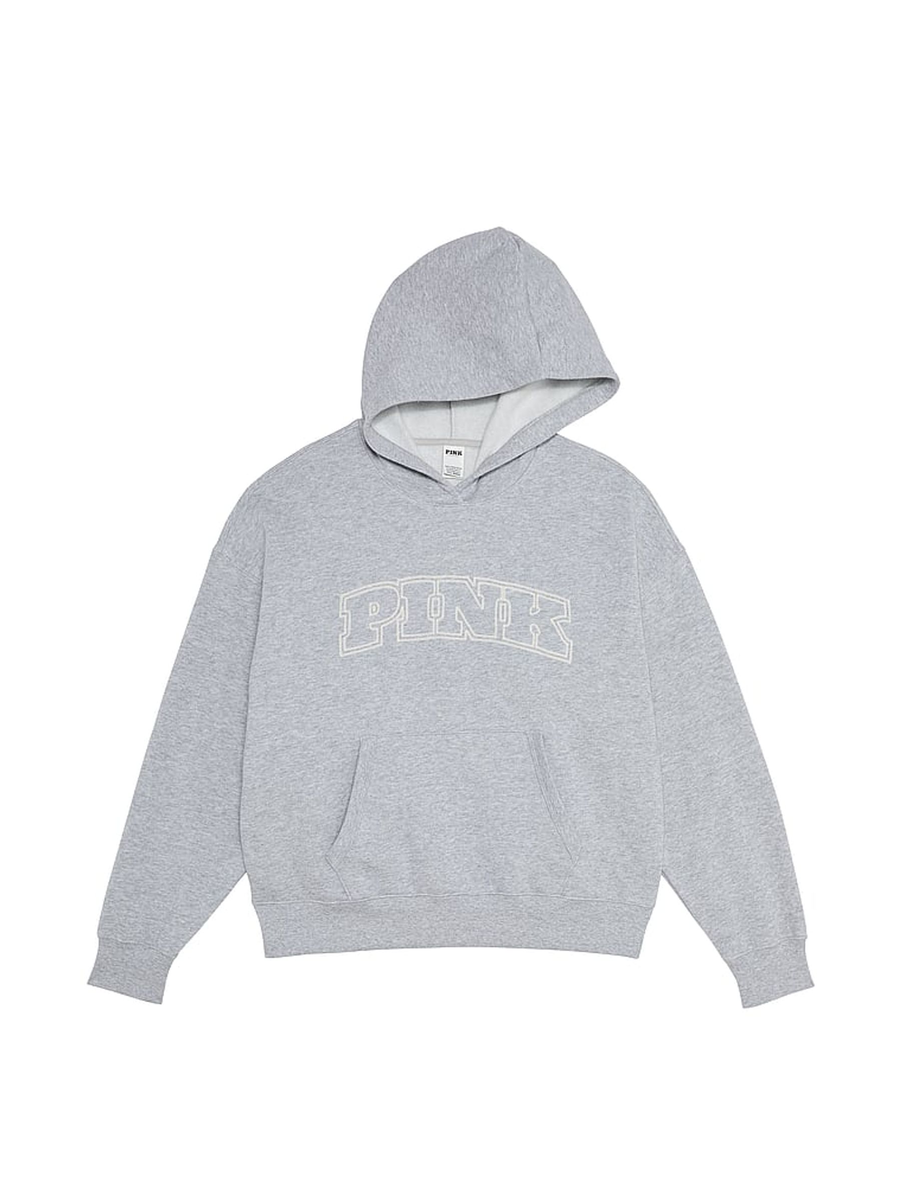 Grey Heather Fleece Hoodie - Image 3 of 3
