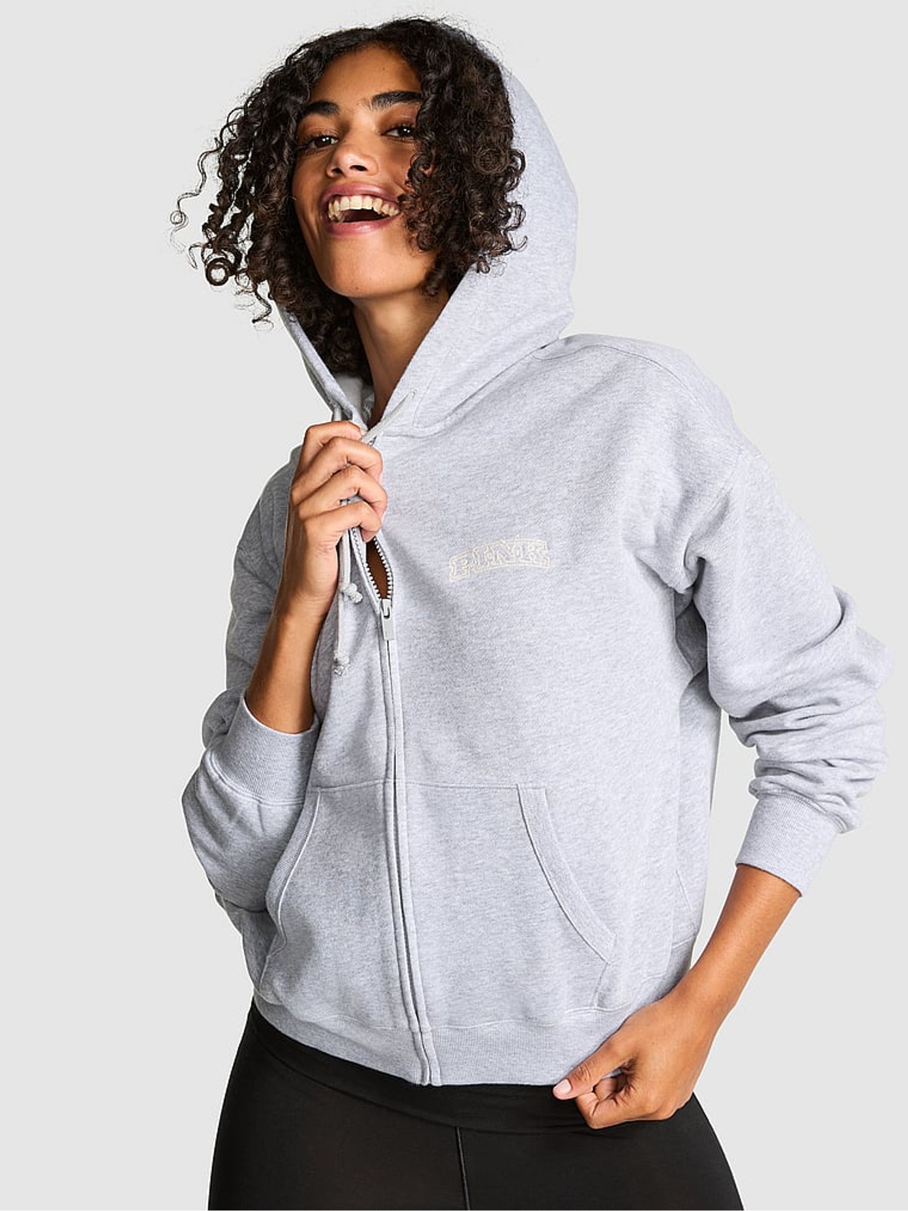 Grey Heather Zip Up Hoodie - Image 1 of 2