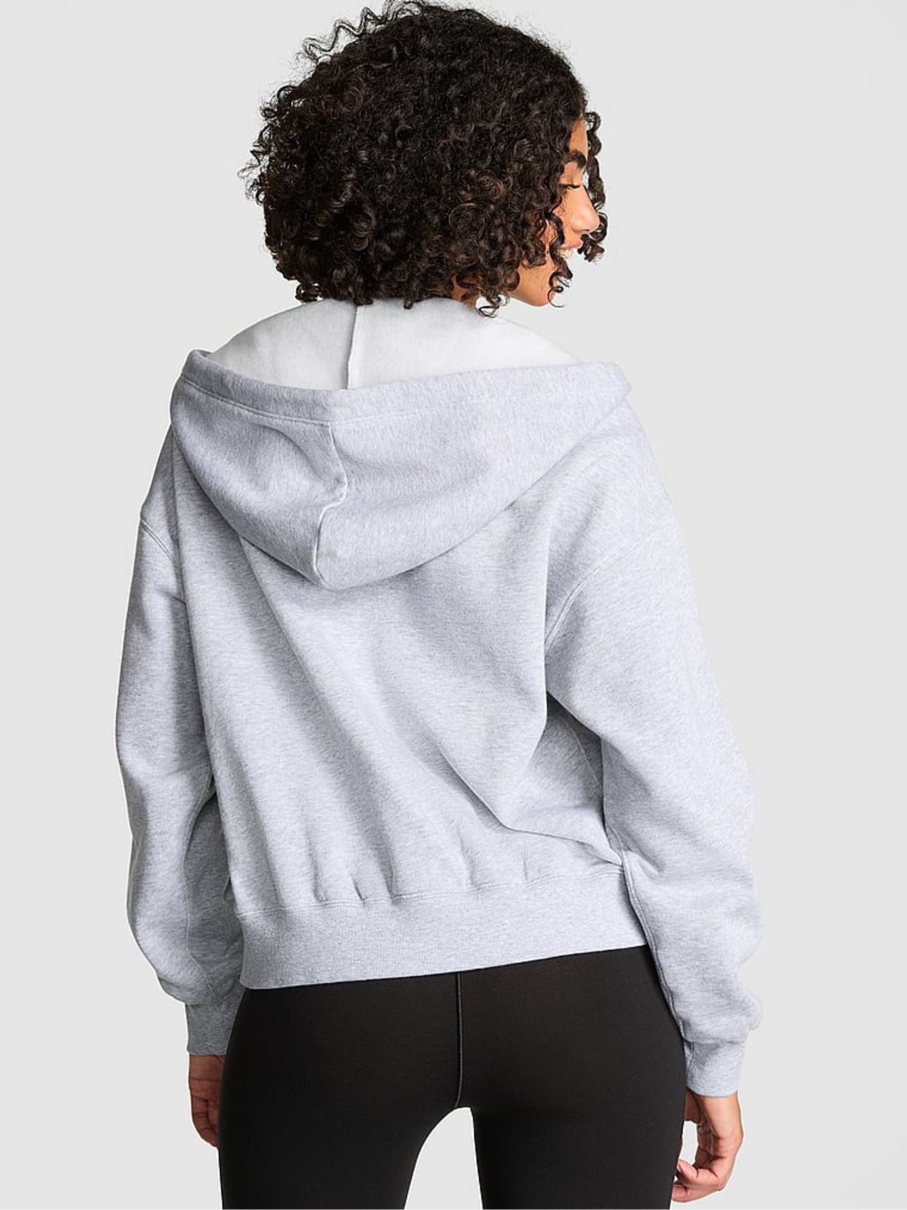 Grey Heather Zip Up Hoodie - Image 2 of 2