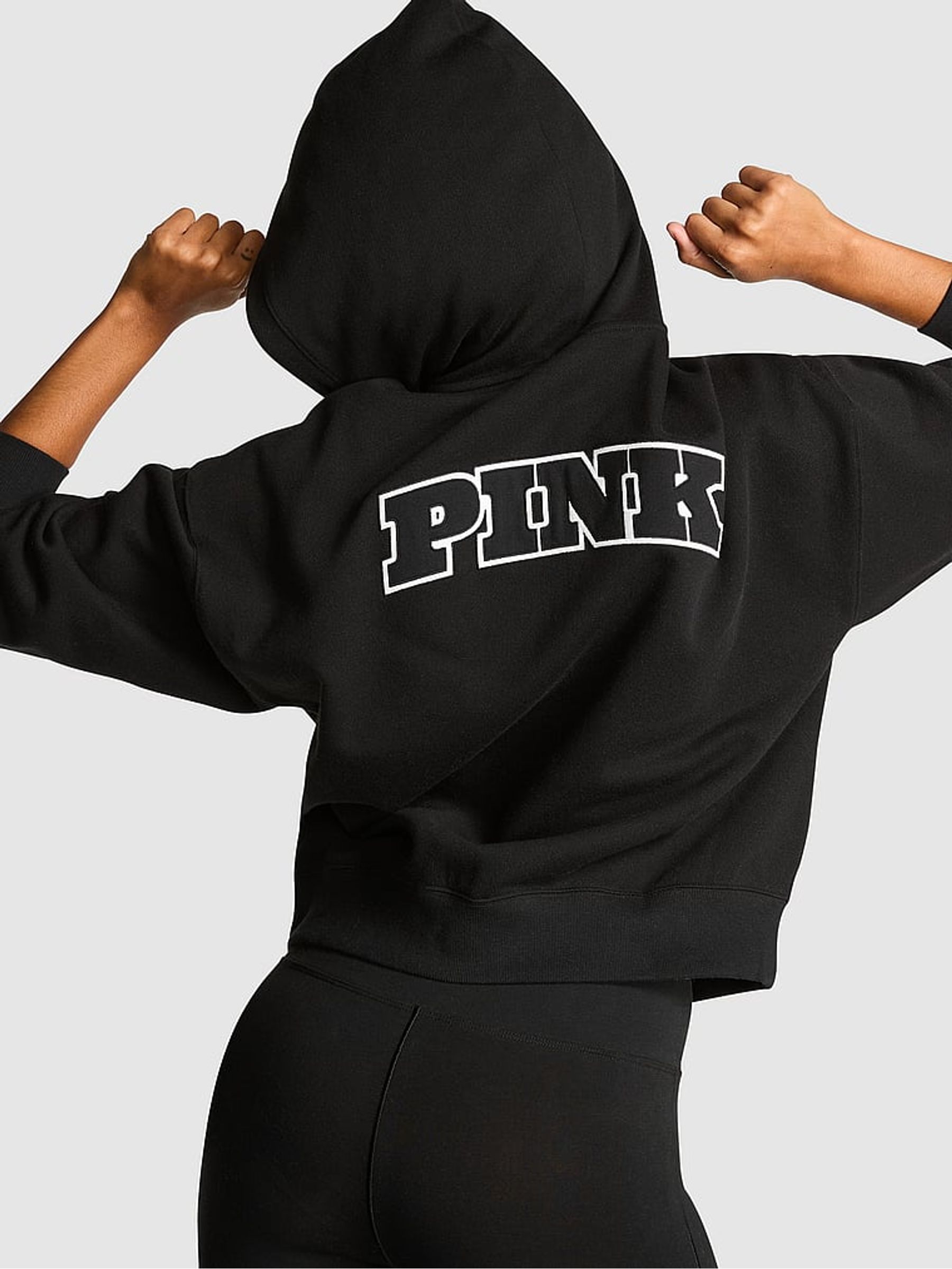 Black and White Zip Up Hoodie - Image 2 of 2