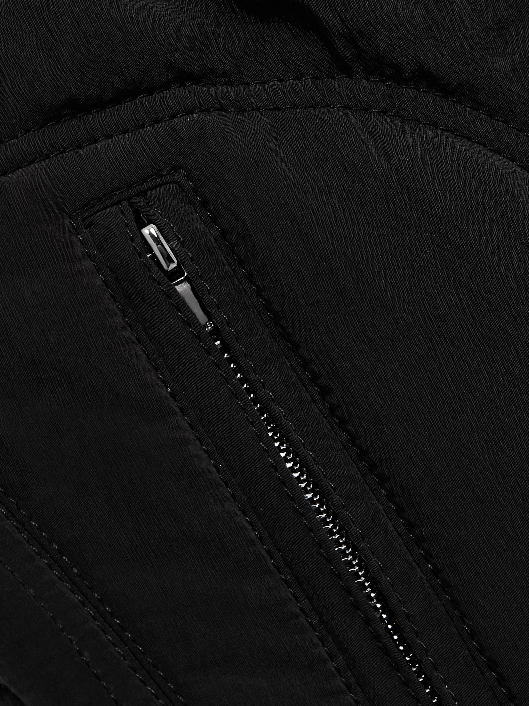 Quilted Zip-Through Belted Vest in Black - Image 6 of 6