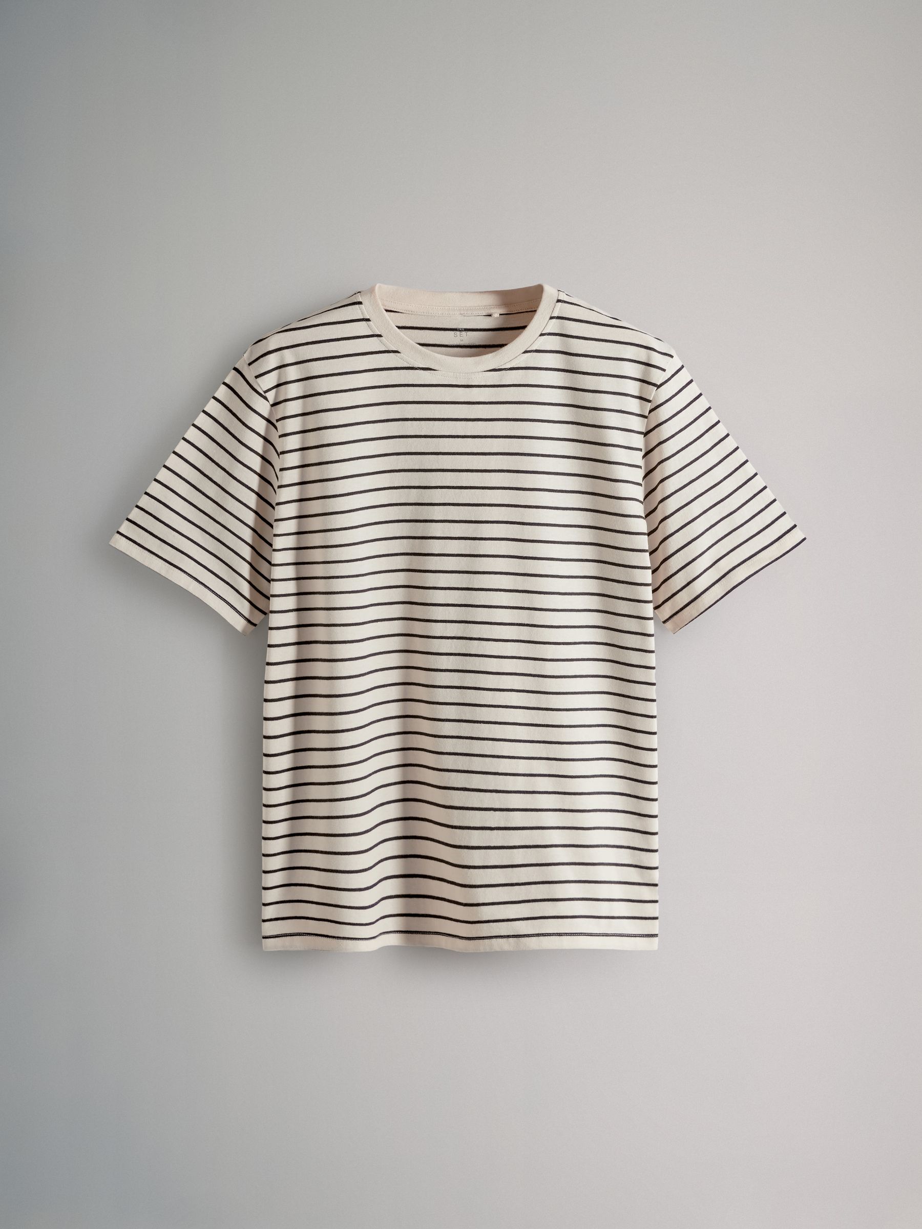 Rose Pink/Neutral Stripe/Cream/Taupe Brown - 4 Pack 100% Cotton Short Sleeved Relaxed T-Shirts - Image 4 of 7