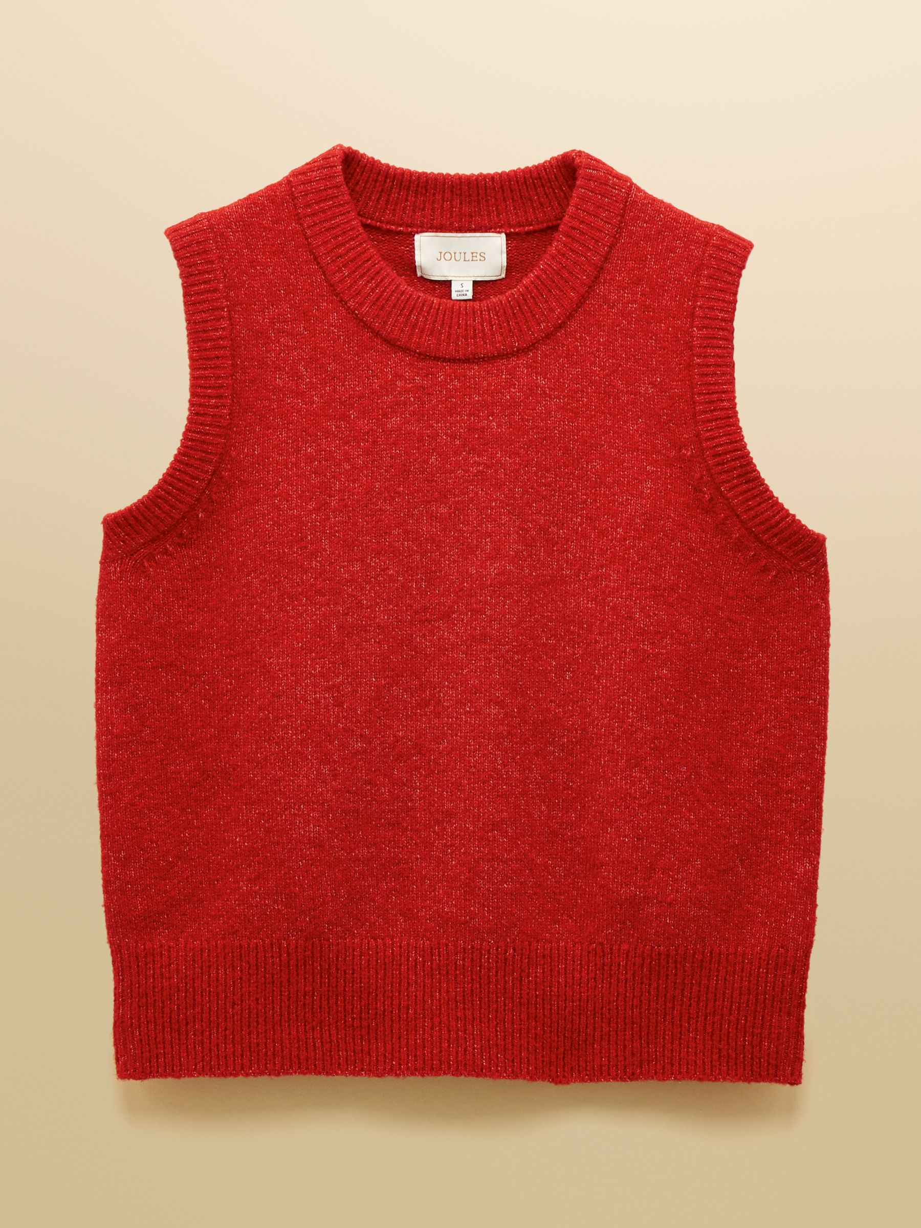 Holly Red Knitted Crew Neck Vest - Image 10 of 10