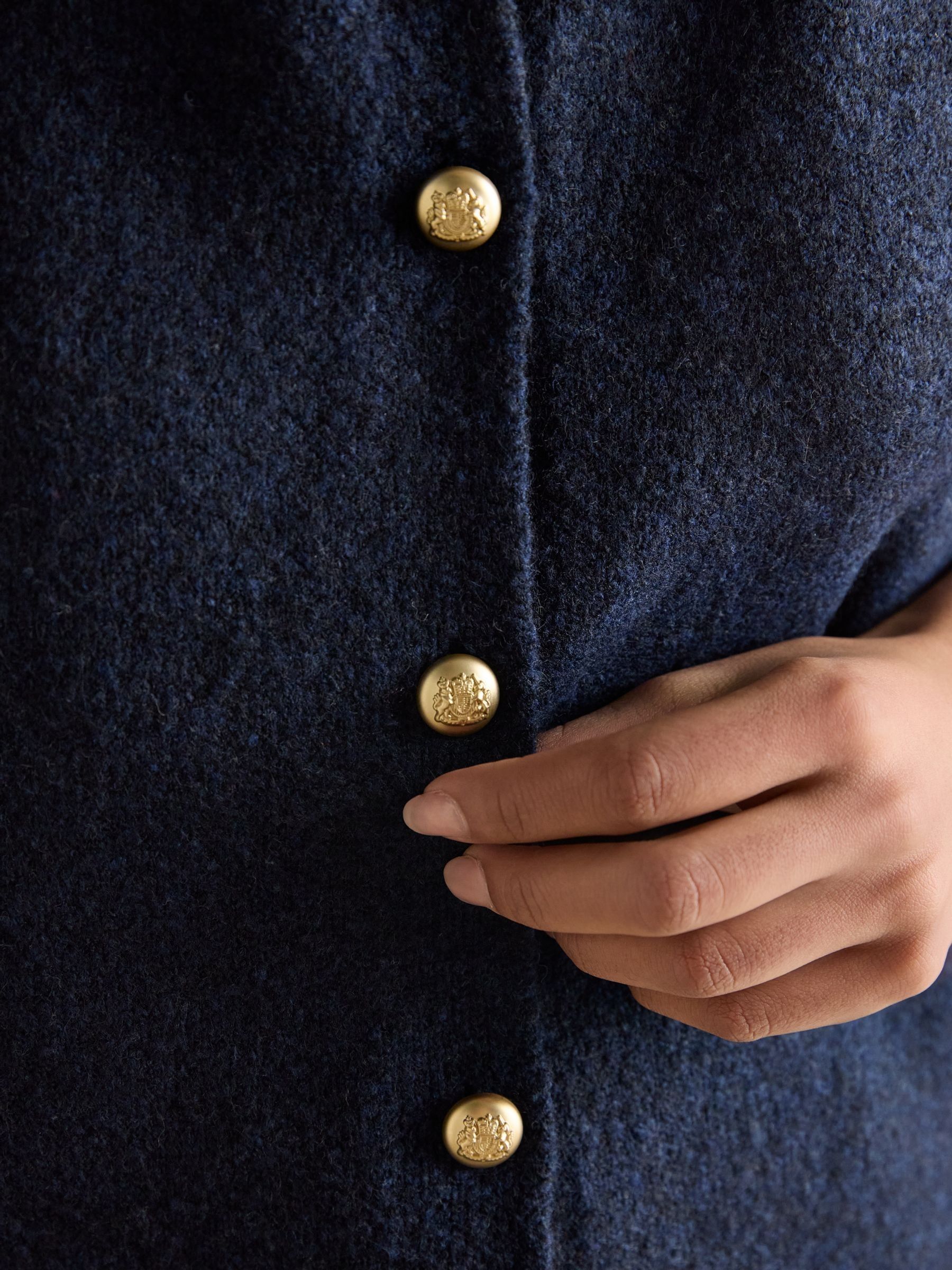 Holly Navy Button Through Knitted Vest - Image 5 of 7