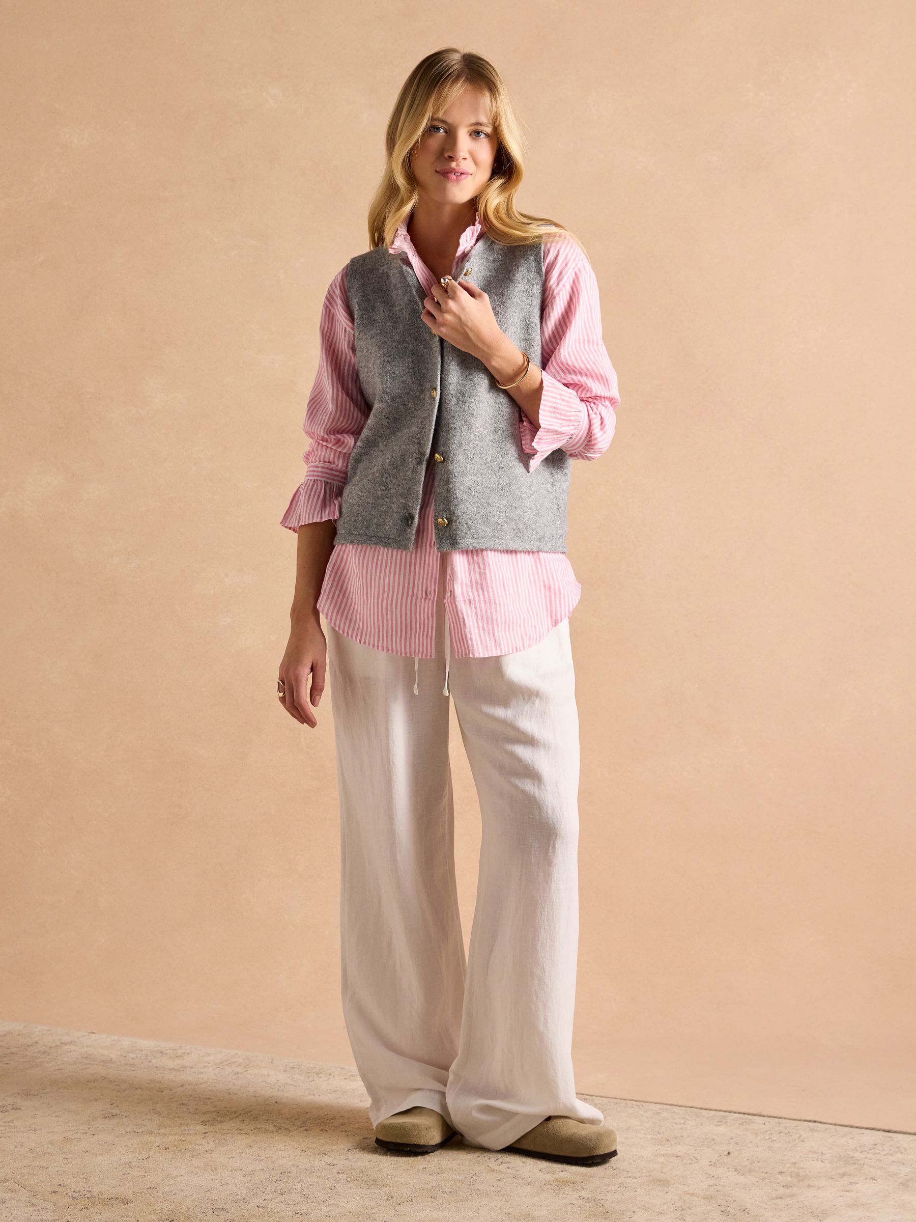 Holly Grey Button Through Knitted Vest - Image 6 of 8