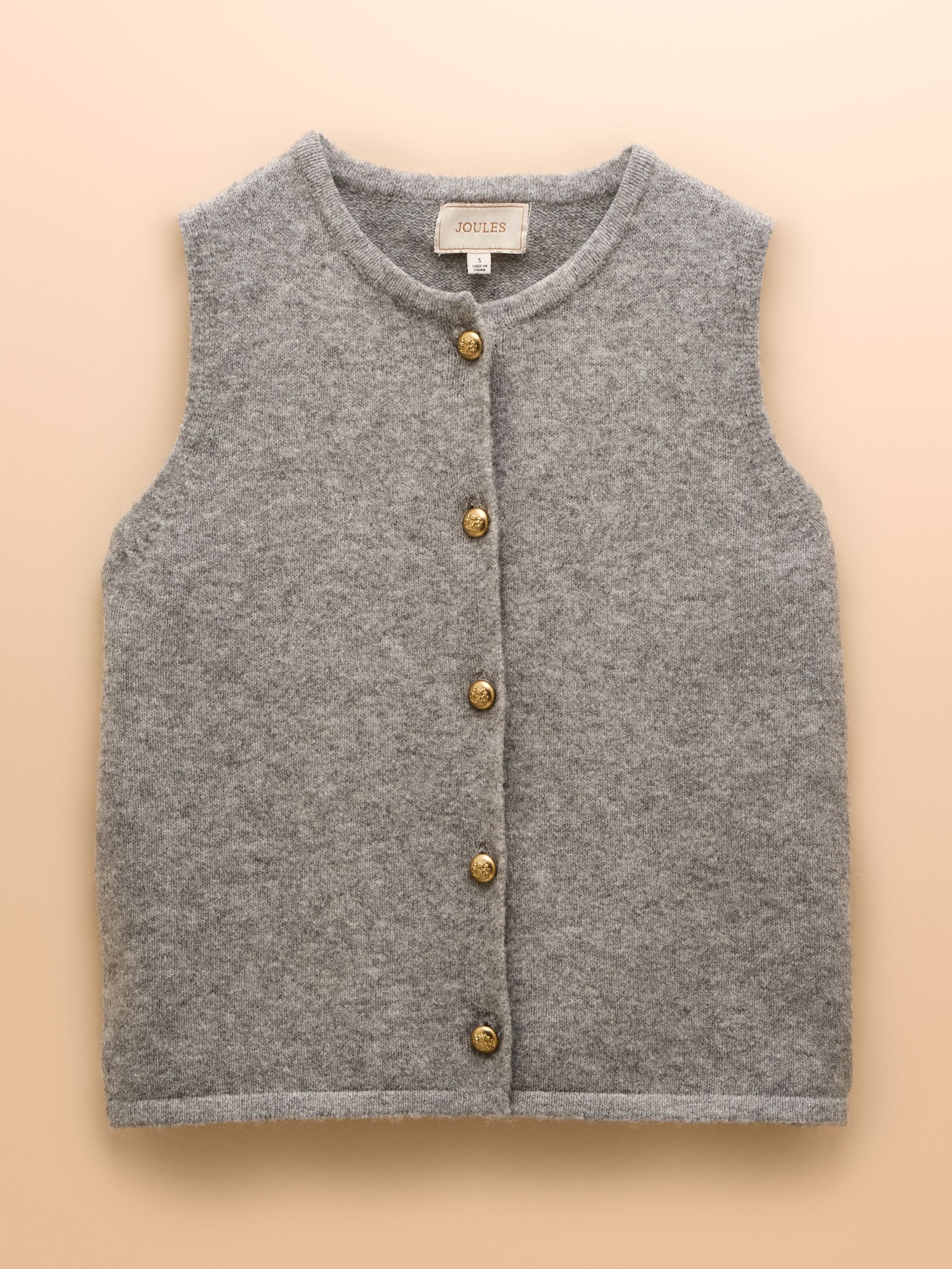 Holly Grey Button Through Knitted Vest - Image 8 of 8
