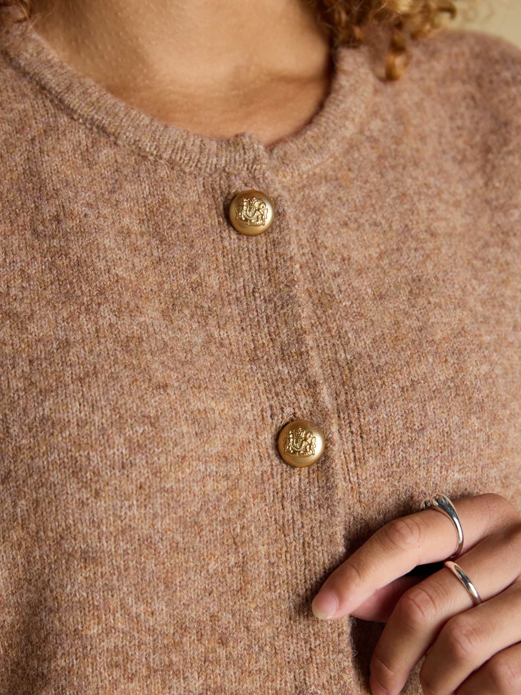 Holly Camel Button Through Knitted Vest - Image 6 of 7