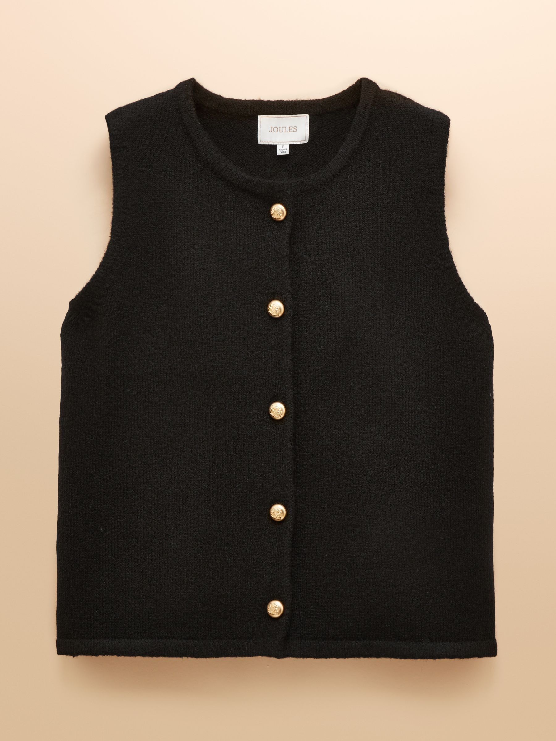 Holly Black Button Through Knitted Vest - Image 8 of 8