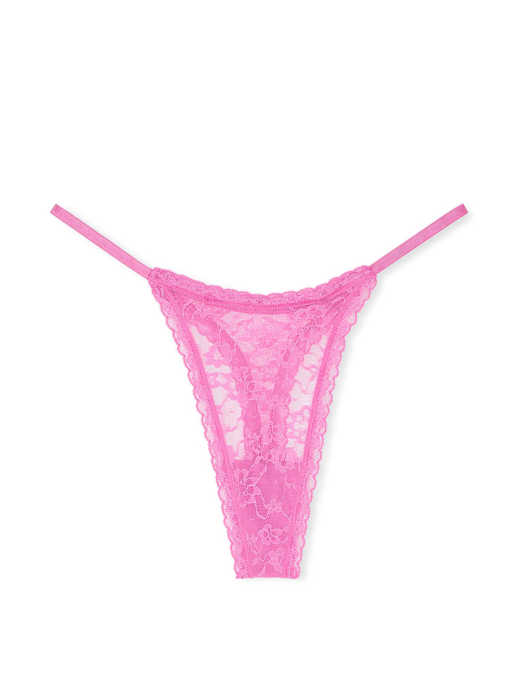 New Peony Pink Thong Knickers - Image 3 of 3