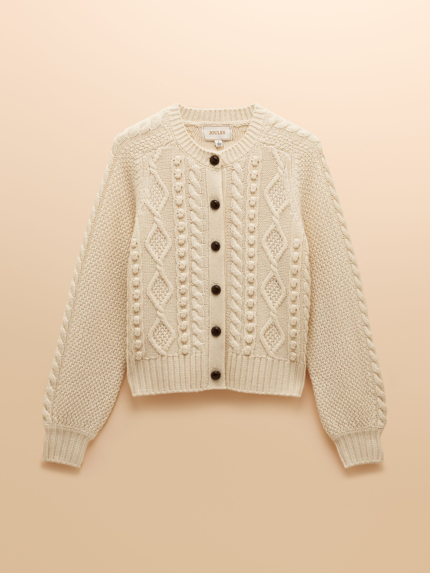 Rafferty Cream Cable Knit Cardigan - Image 9 of 9