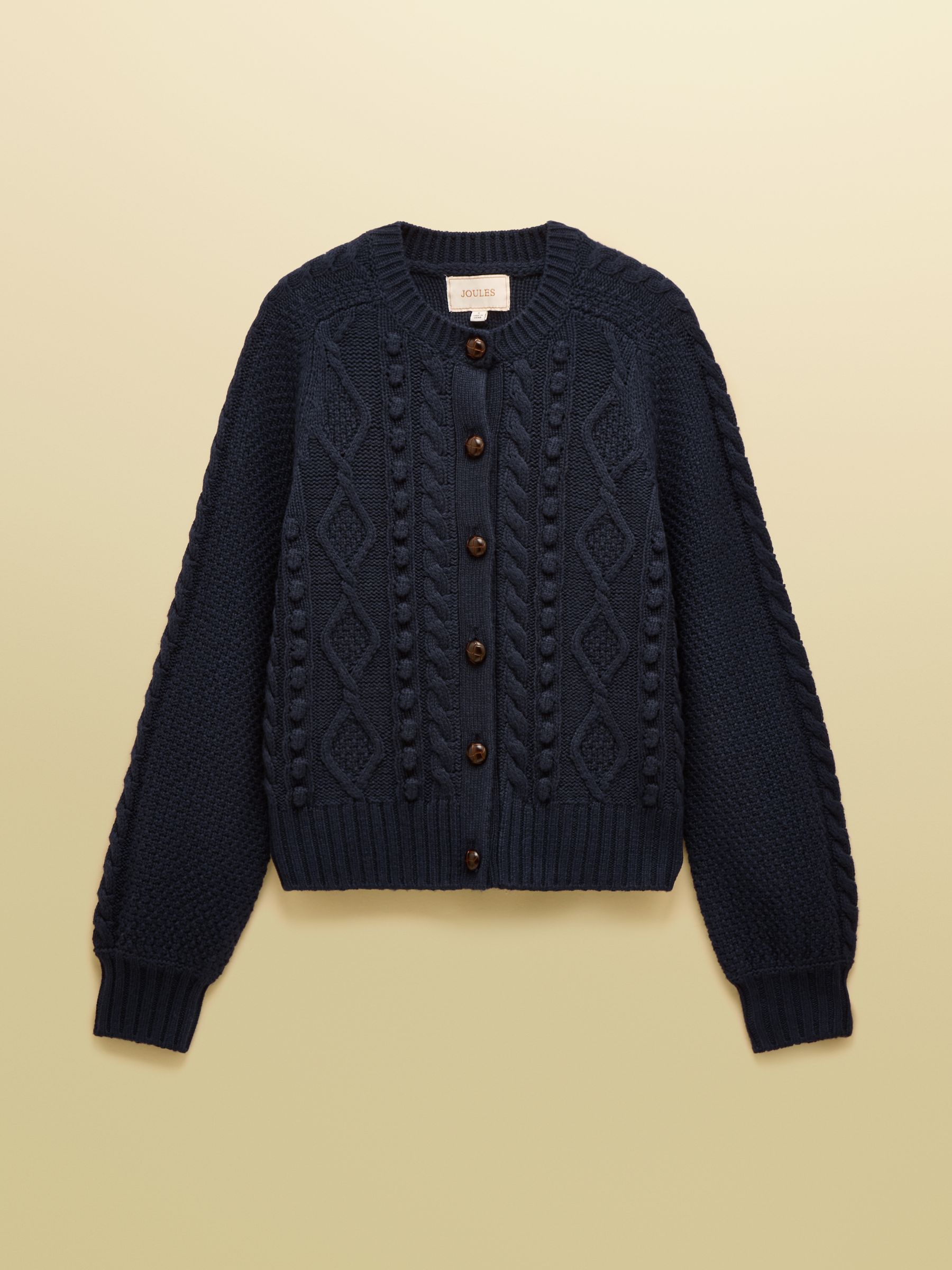 Rafferty Navy Cable Knit Cardigan - Image 9 of 10