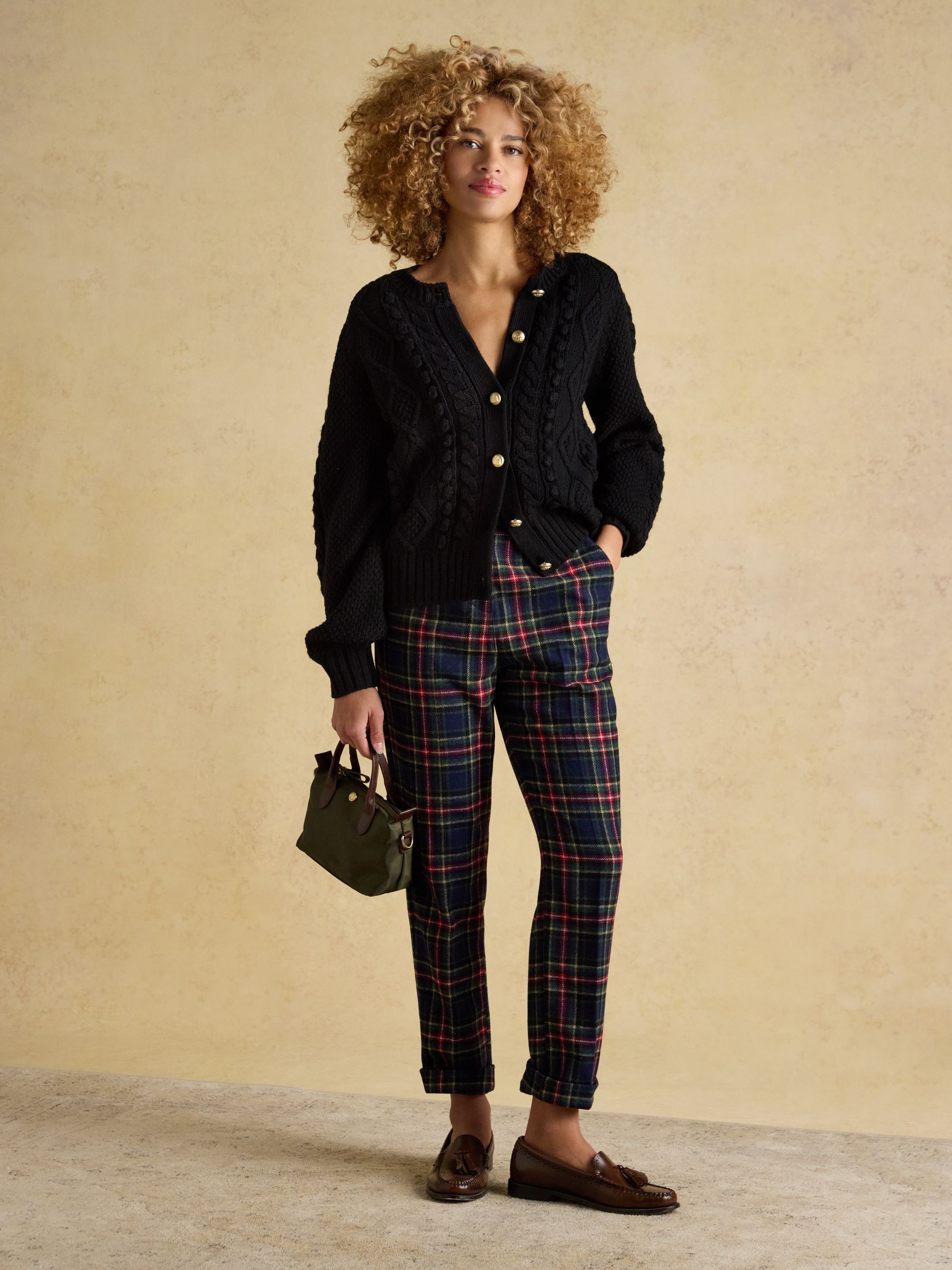 Rafferty Black Cable Knit Cardigan - Image 3 of 8