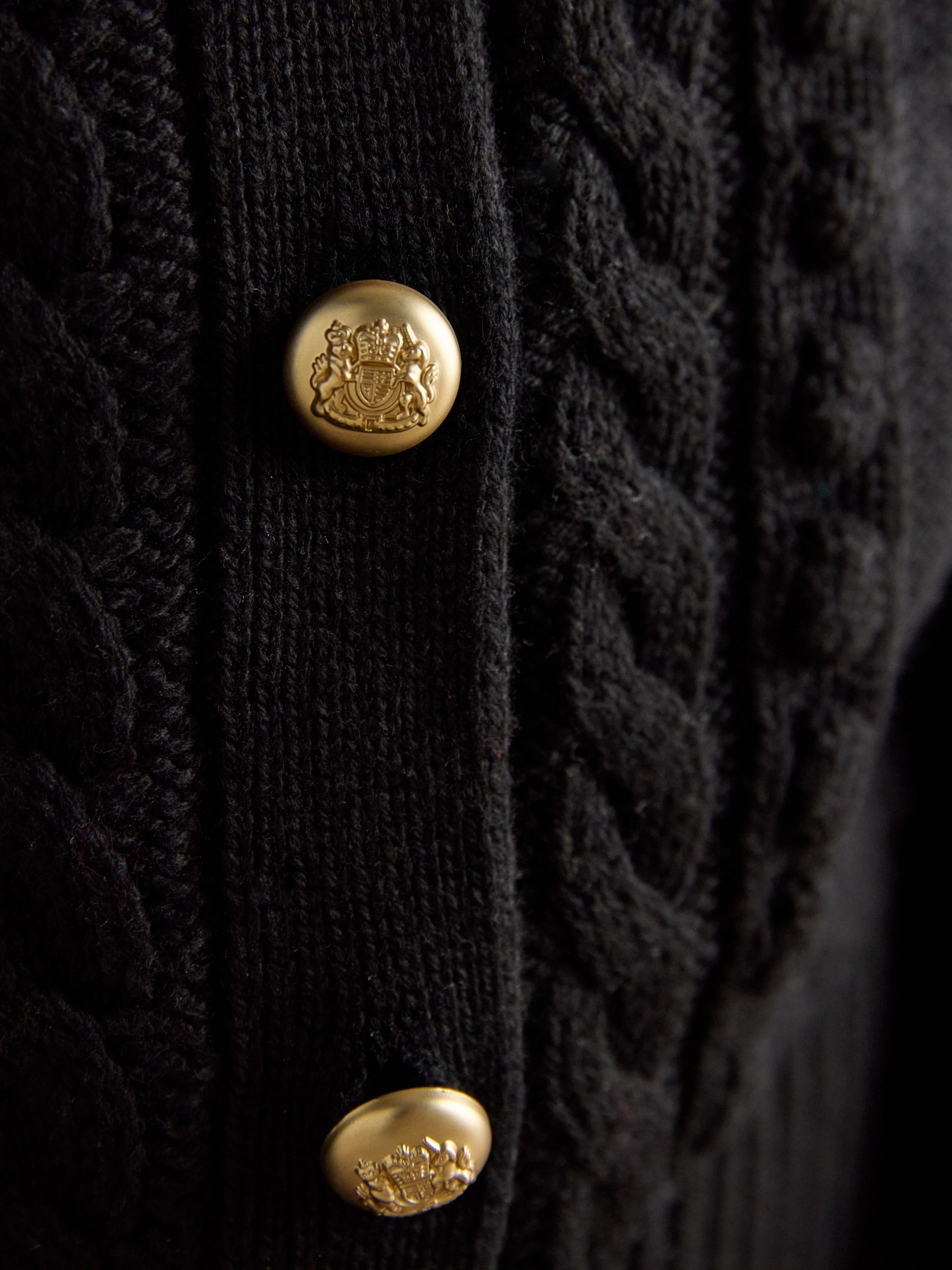 Rafferty Black Cable Knit Cardigan - Image 4 of 8