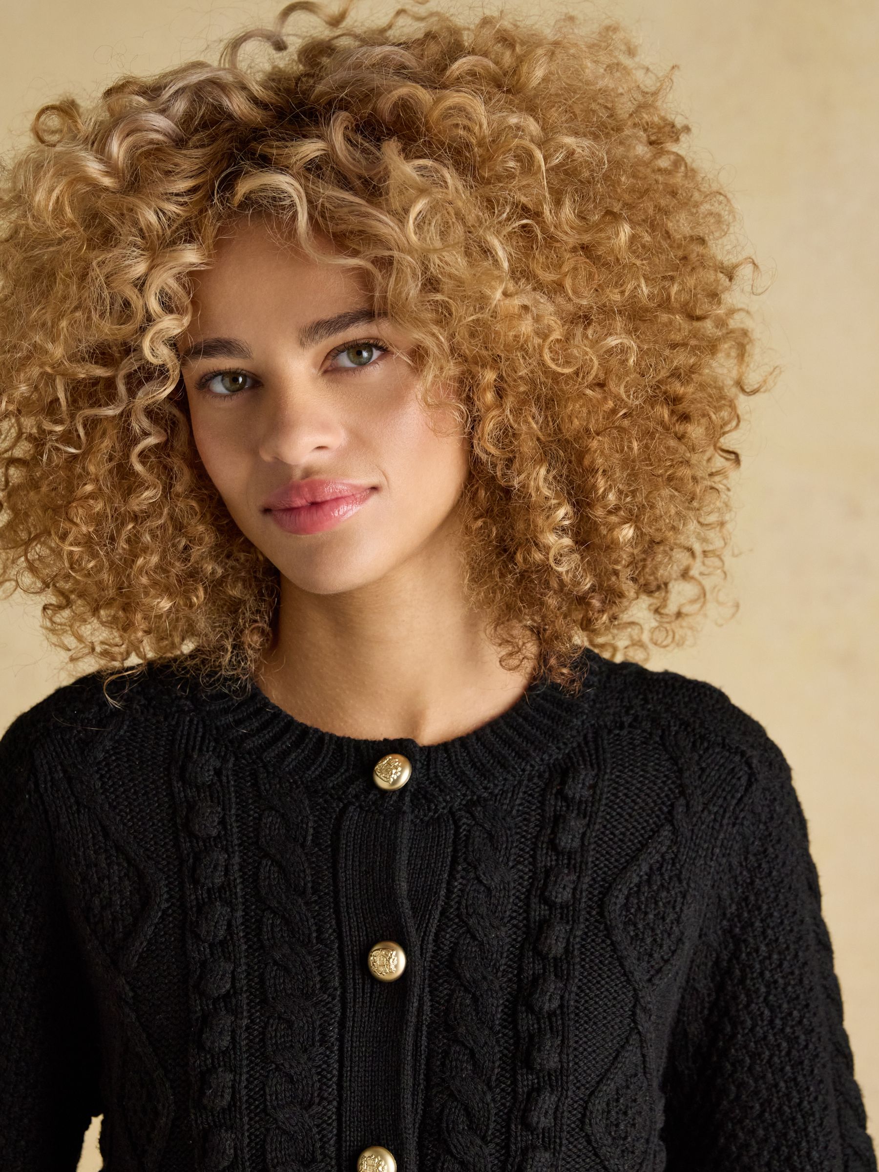 Rafferty Black Cable Knit Cardigan - Image 5 of 8