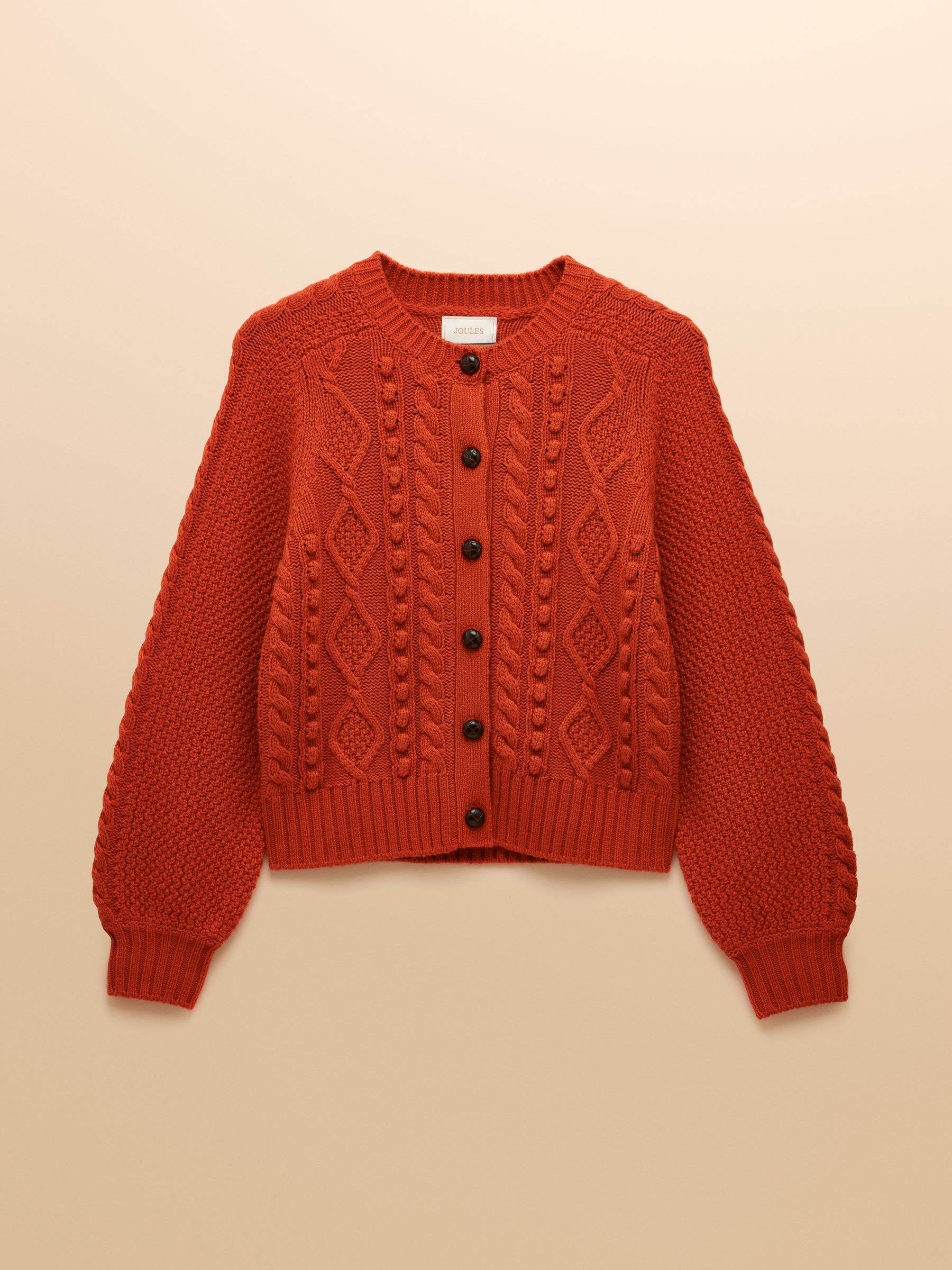 joules Rafferty Burnt Orange Cable Knit Cardigan Free Shipping
