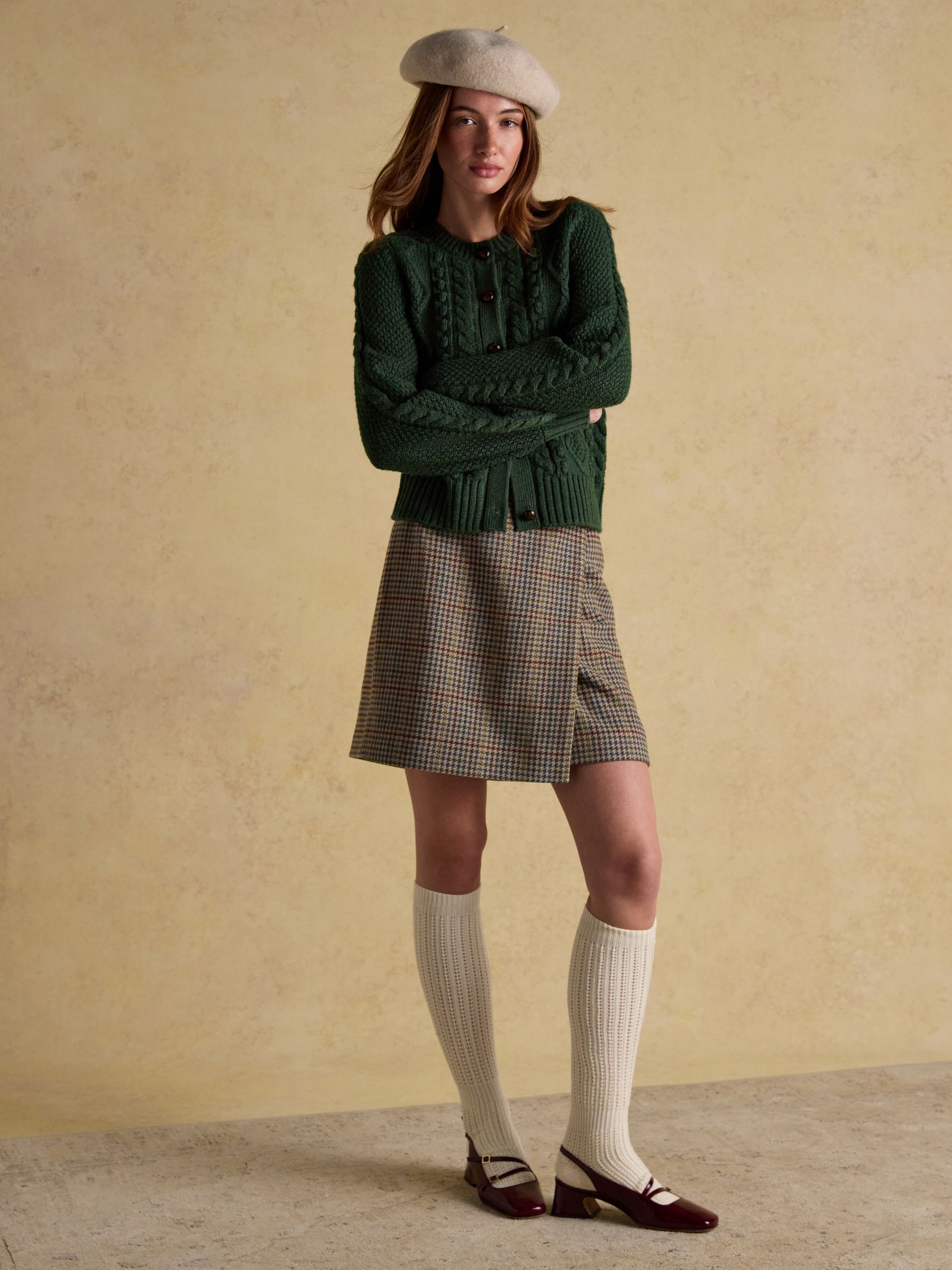 Rafferty Green Cable Knit Cardigan - Image 6 of 8