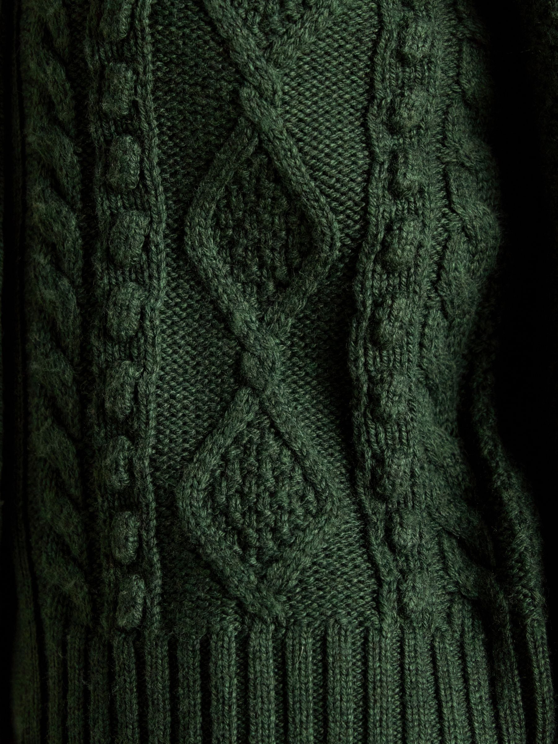Rafferty Green Cable Knit Cardigan - Image 7 of 8