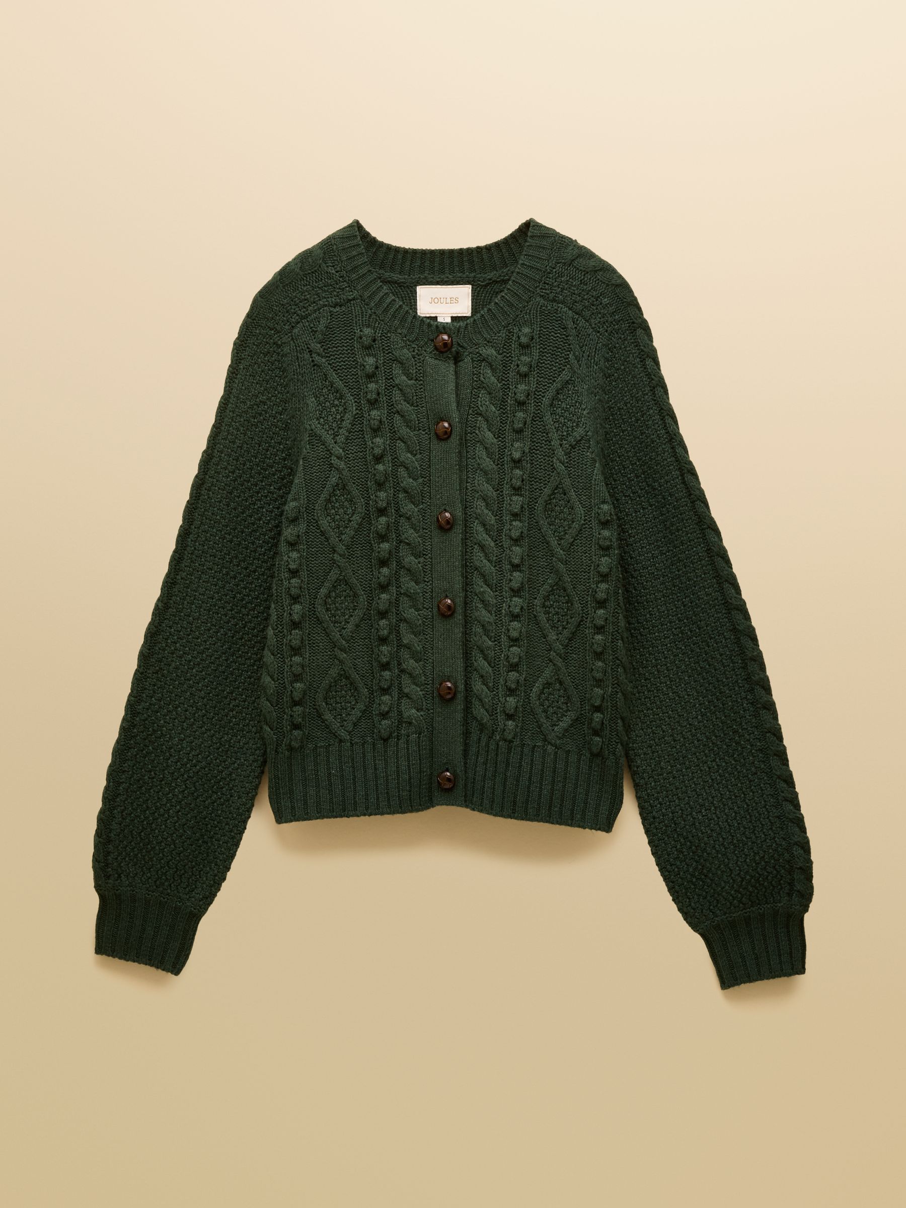 Rafferty Green Cable Knit Cardigan - Image 8 of 8