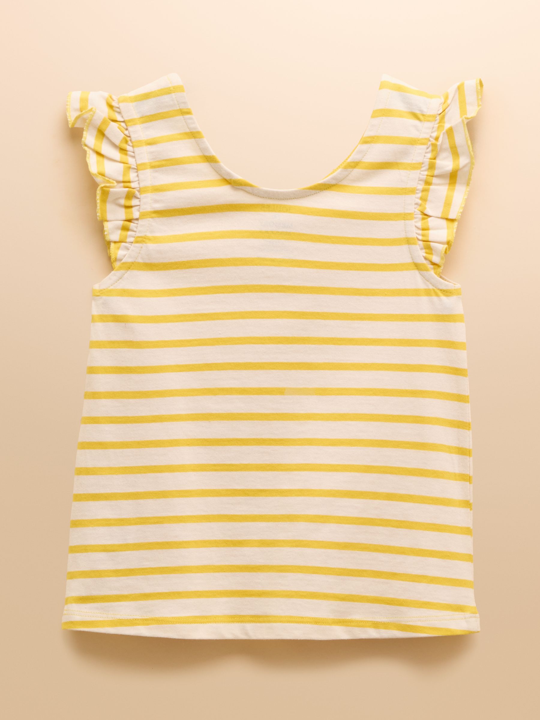 Butterfly Yellow & White Frill Sleeve Vest - Image 2 of 4