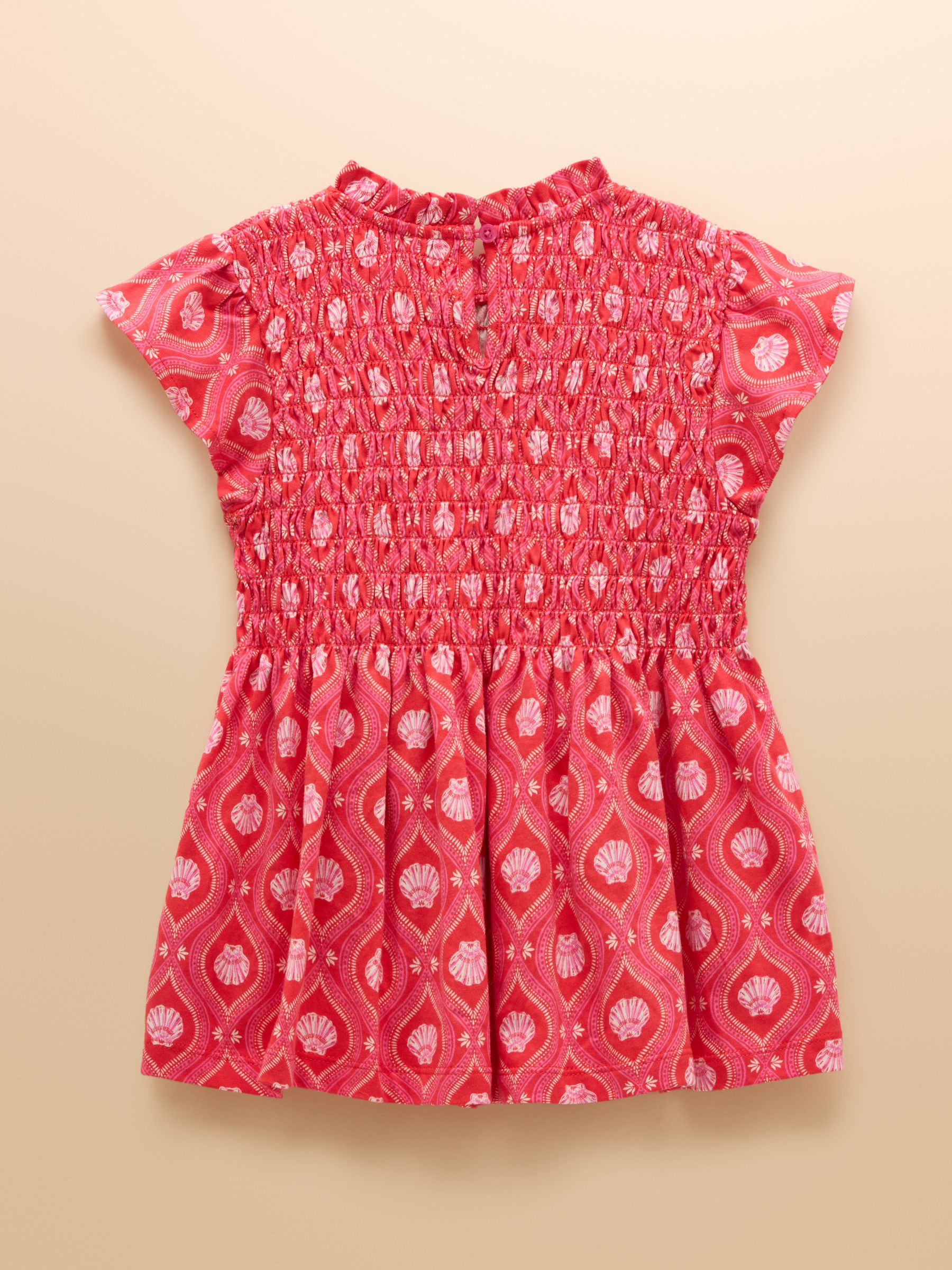 Gracie Pink Shirred Short Sleeve Top - Image 2 of 4