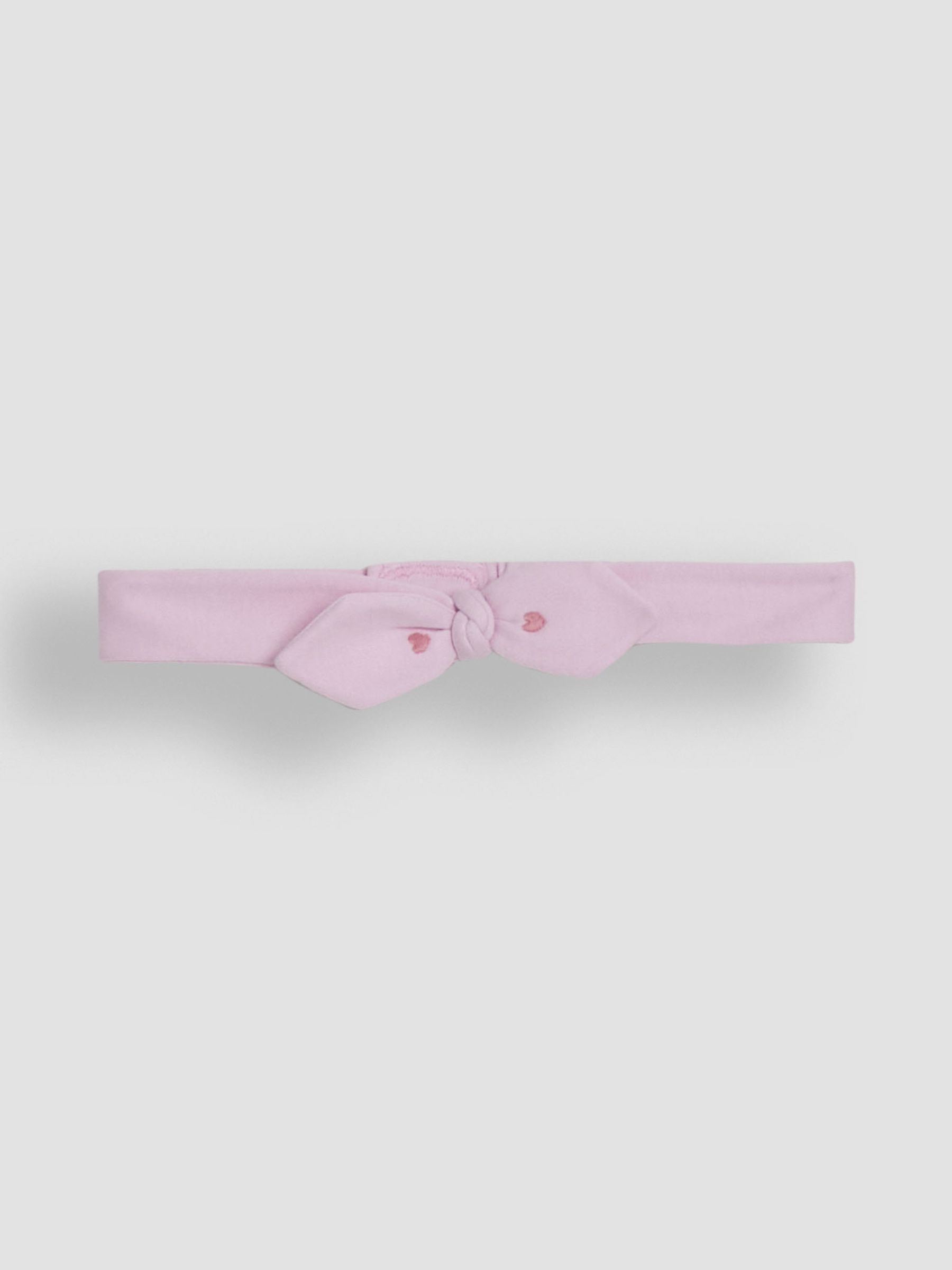 Pink Cotton Collared 2-Piece Embroidered Sleepsuit and Headband Set - Image 6 of 6